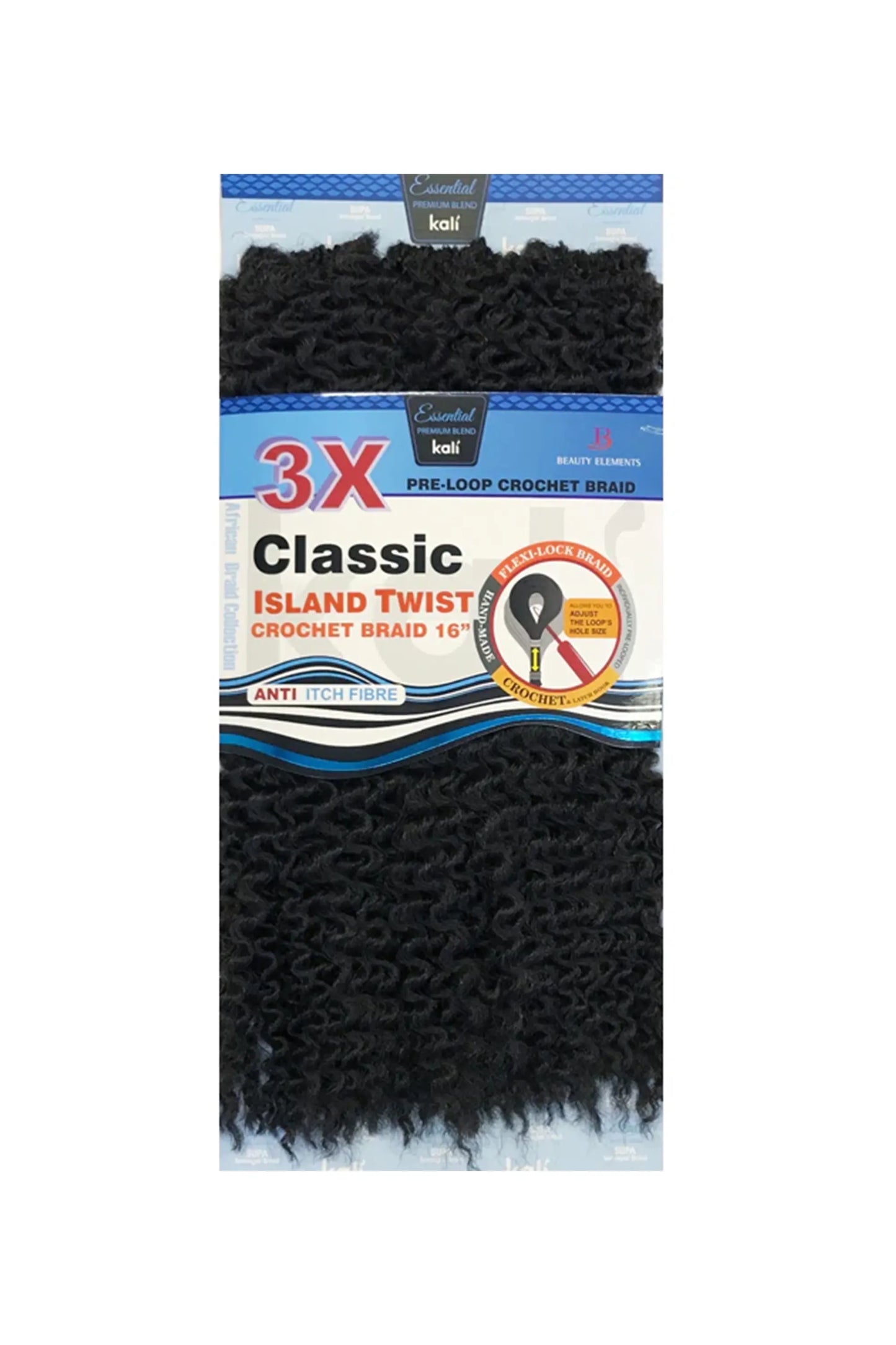 Kali 3X Classic Island Twist Crochet Braid 16"