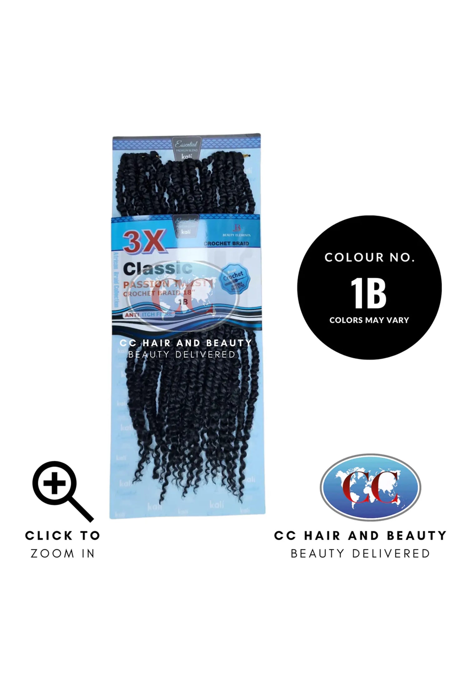 Kali Essential 3x Passion Twist Crochet Braid 18"