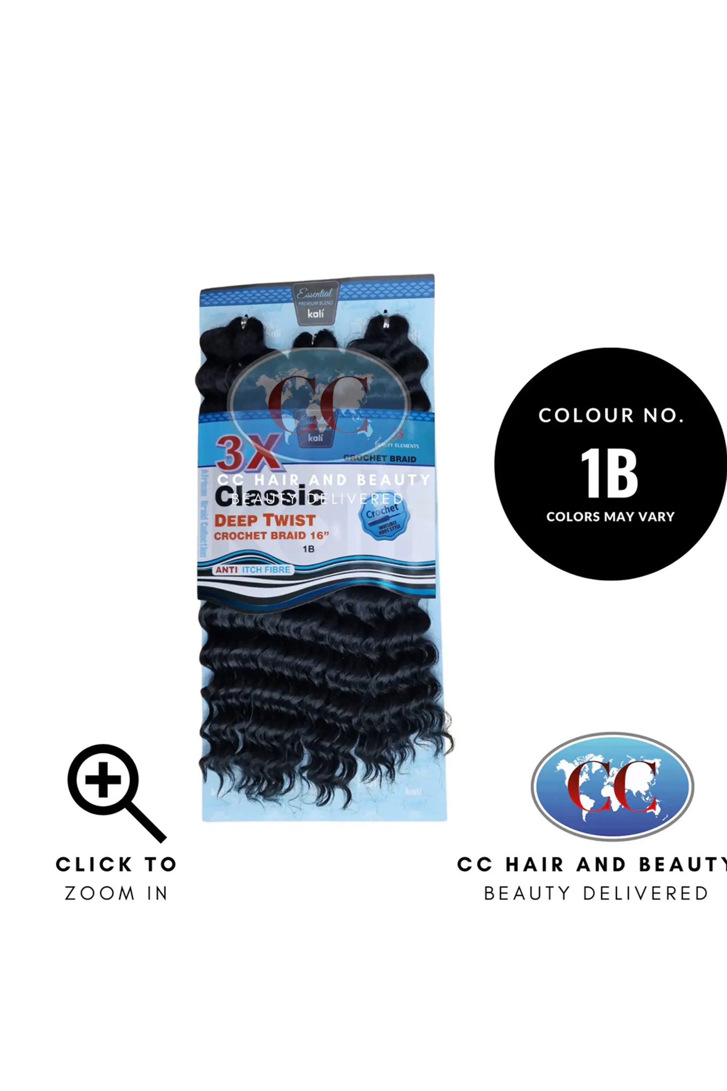 Kali Essential – 3x Deep Twist Pre-Loop Crochet Braid 16"