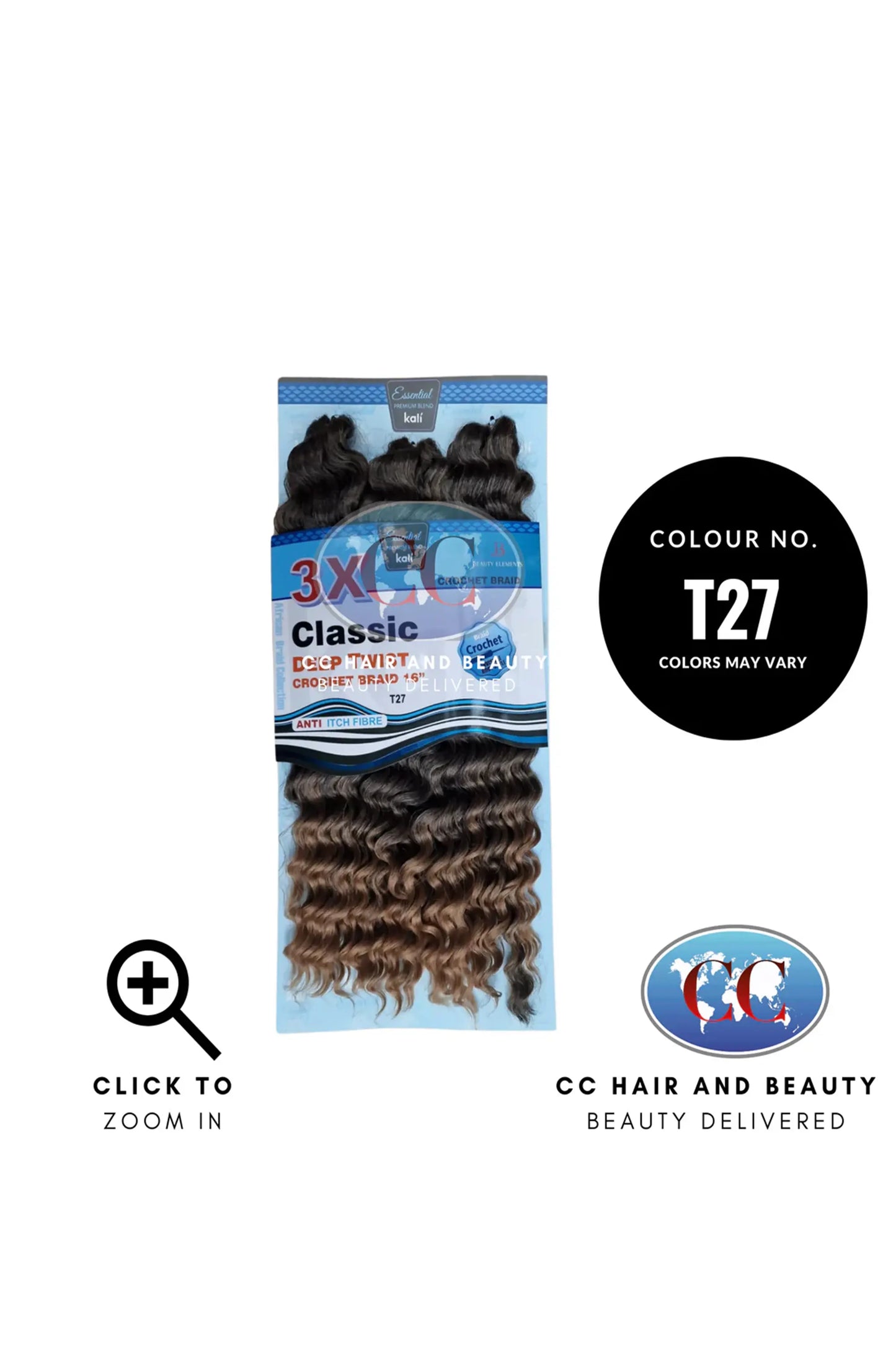 Kali Essential – 3x Deep Twist Pre-Loop Crochet Braid 16"