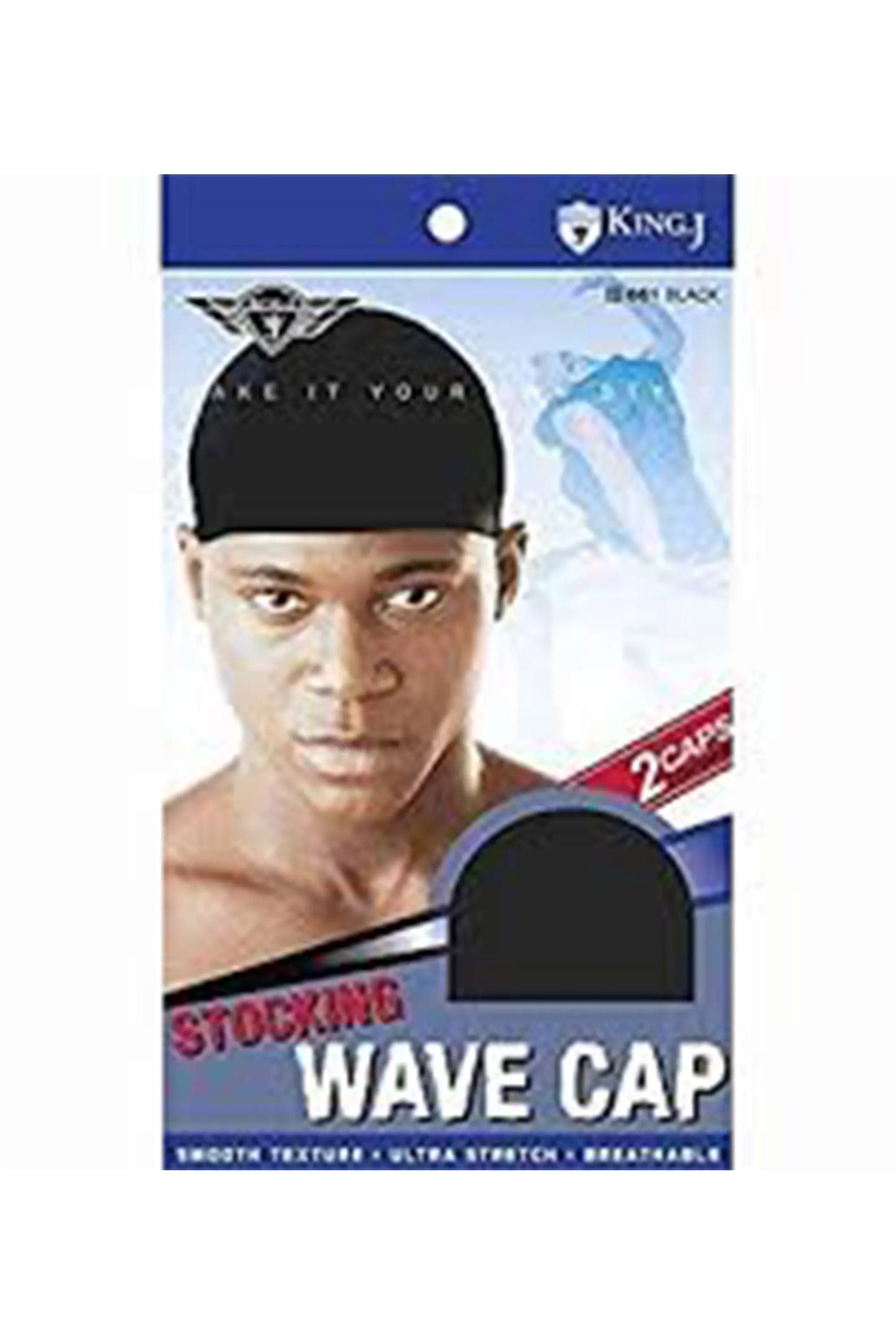 King.J Stocking Weave Cap 061 Black