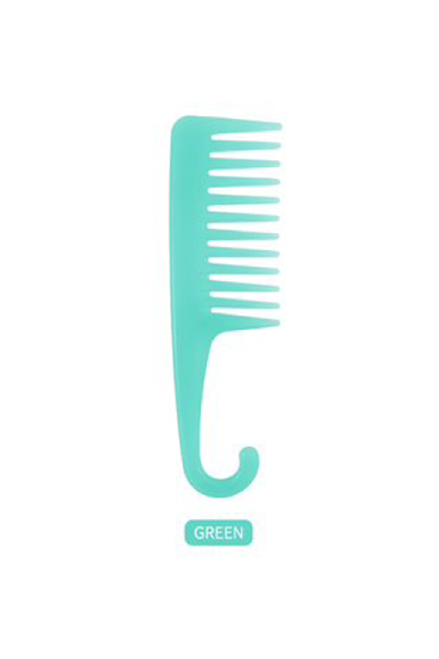 Kinky Curly Wide Tooth Shower Comb - Green