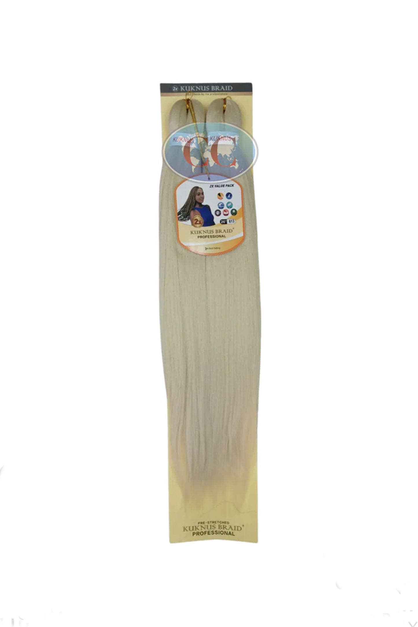 Kuknus Collection 26" X 2pcs Pack Pre Stretch Braids