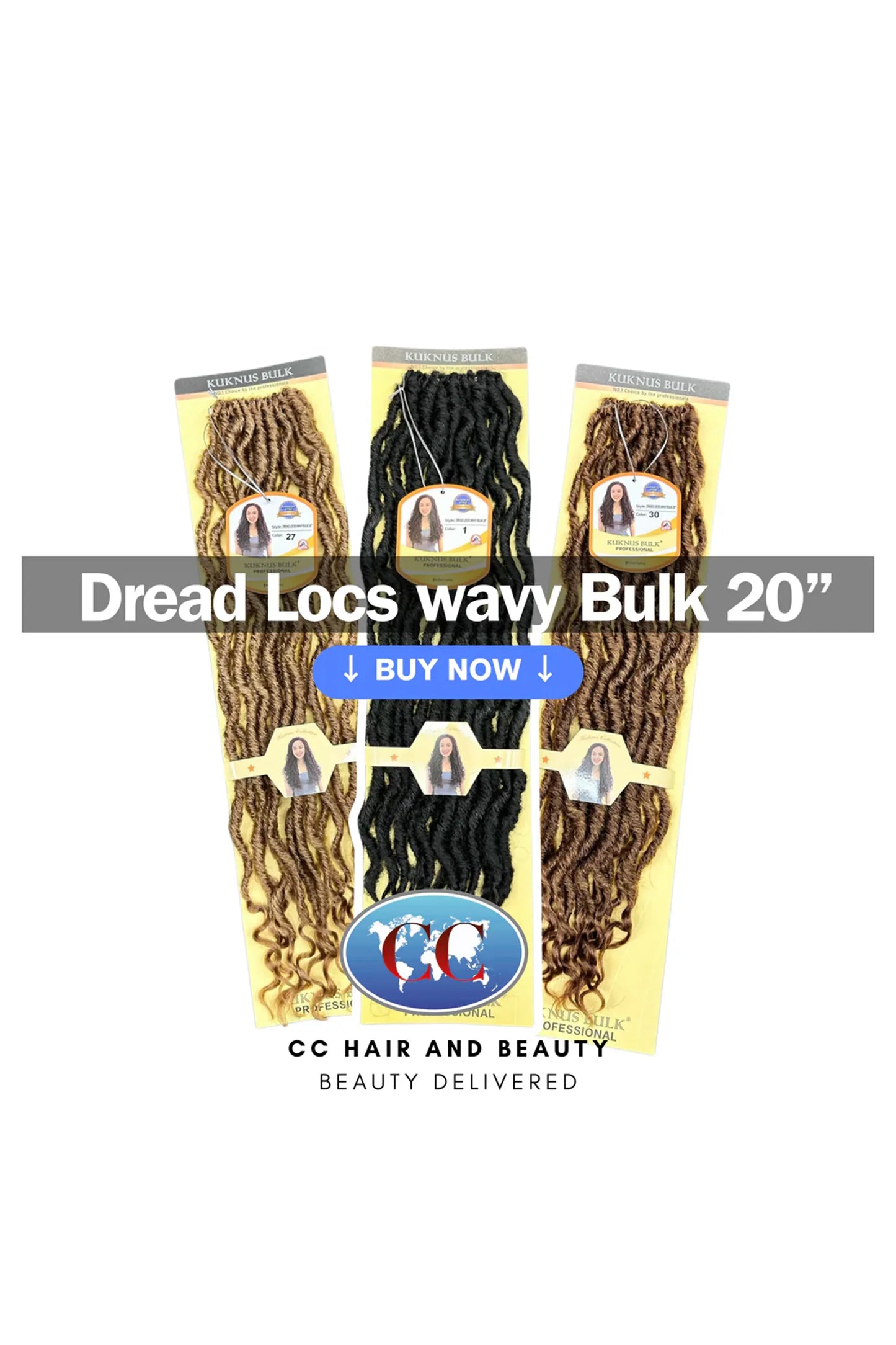Kuknus Collection Dread Locs Wave Bulk 20"