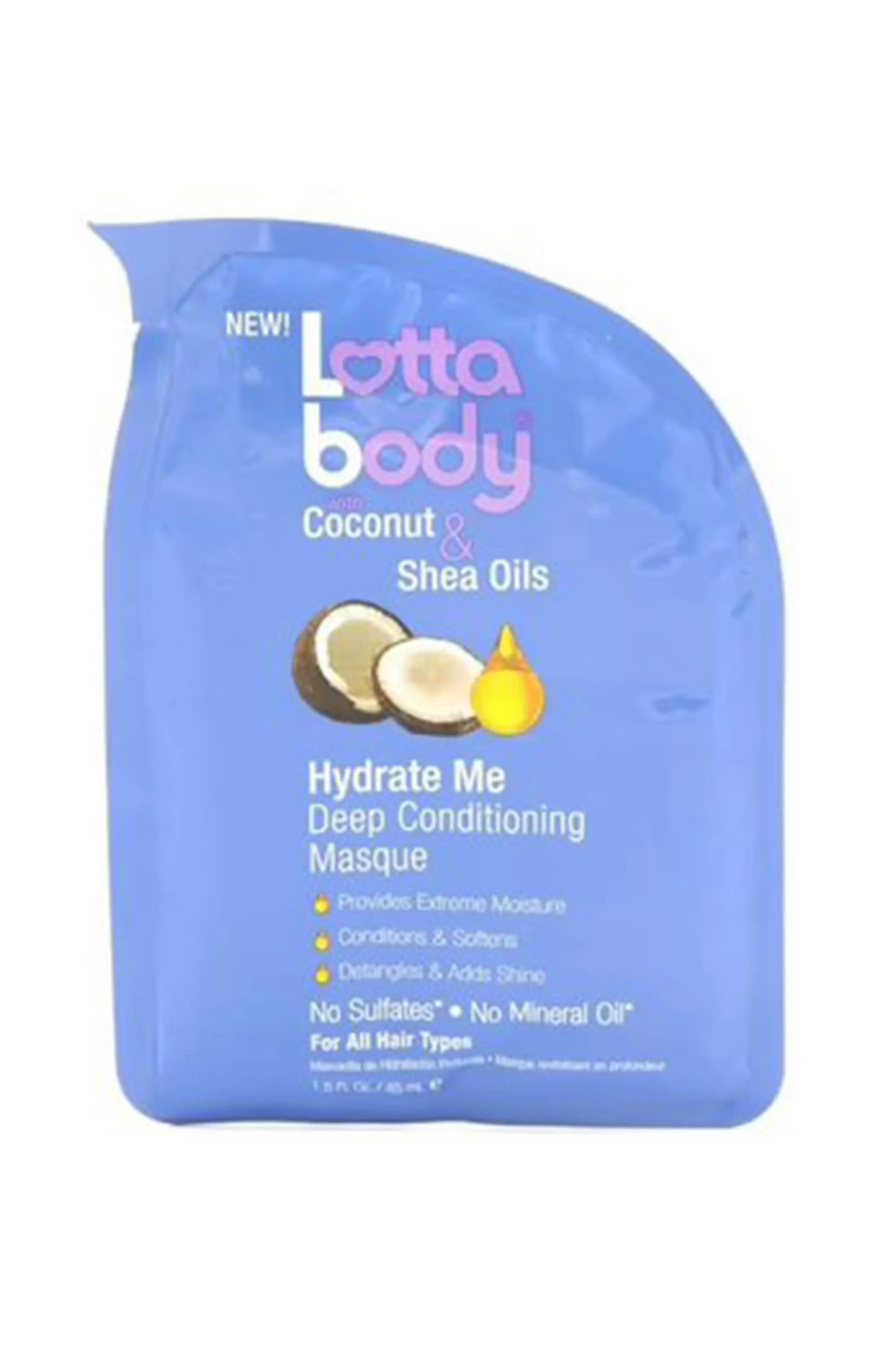 Lottabody With Coconut & Shea Oils Hydrate Me Deep Conditioning Masque 45 Ml