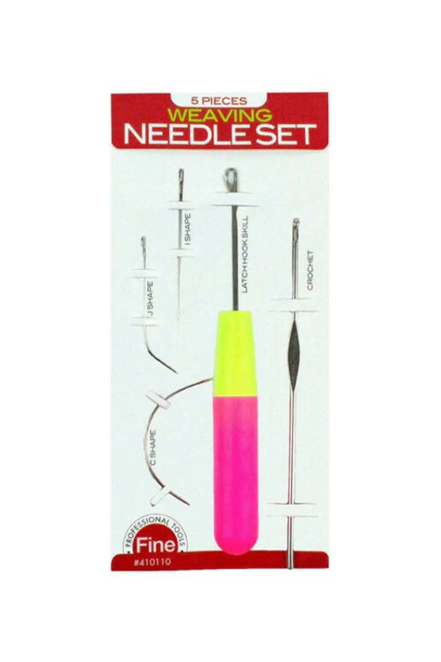 Magic 5Pcs Weaving Needle Set Crochet Latch Hook C J Shape Hair Wigs Weft 410110