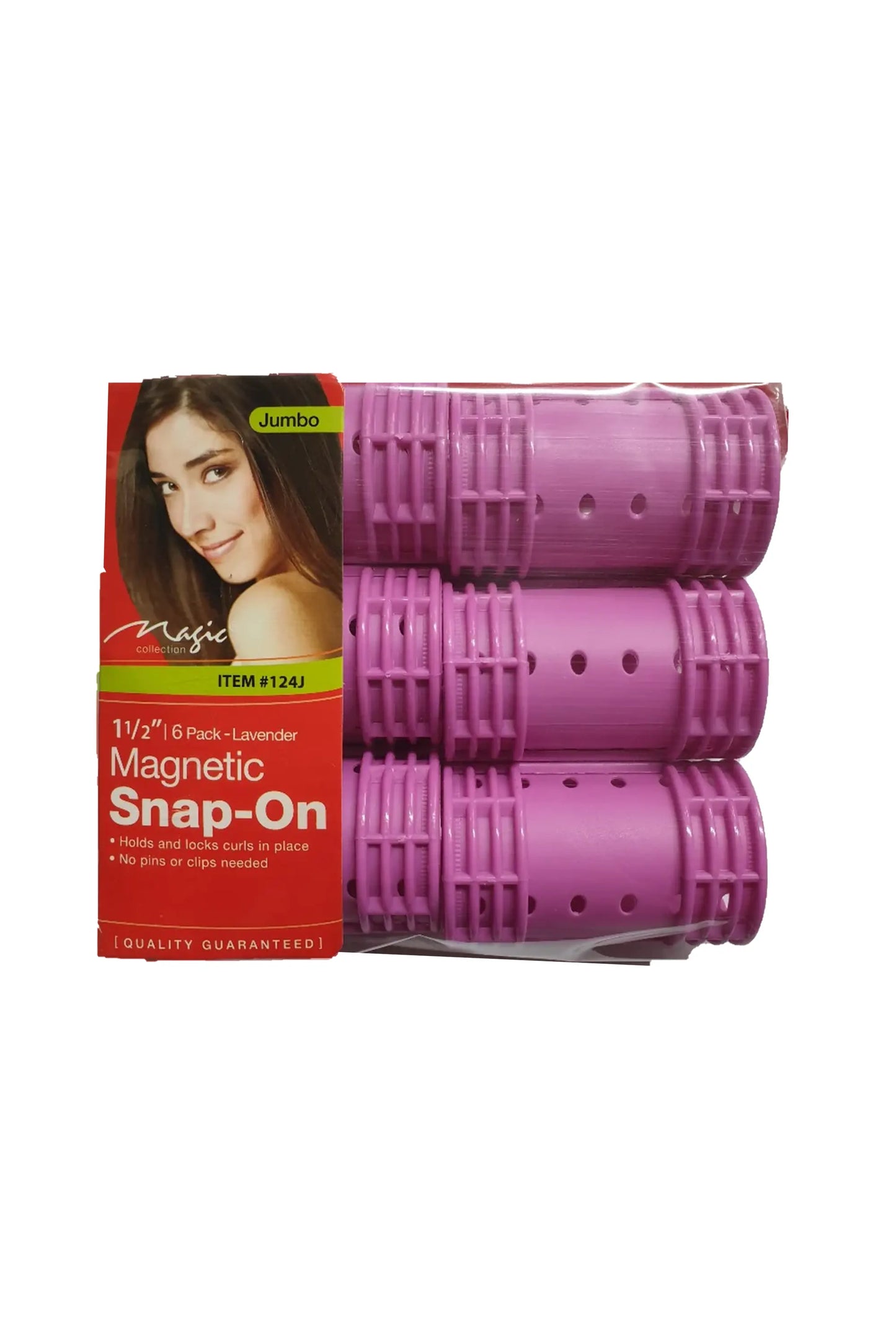 Magic Collection 1-1-2" Jumbo Magnetic Snap-On 6 Pack (Lavender) #124J