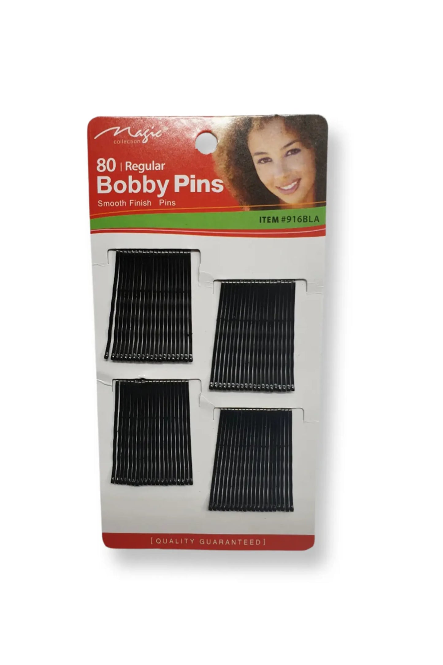 Magic Collection 1 3-4'' Bobby Pin Black 80Pcs #916Bla