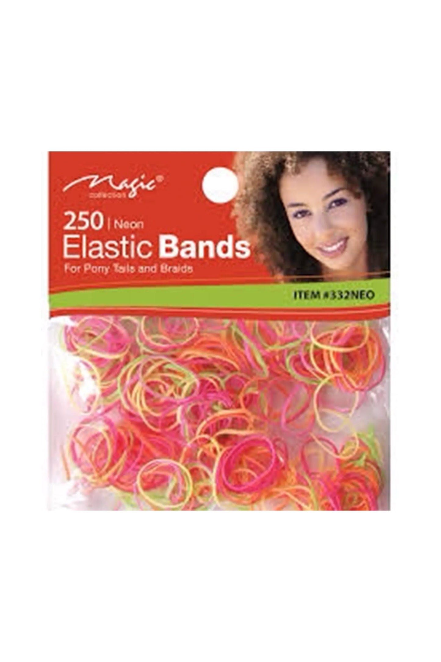 Magic Collection 250 Neon Elastic Bands - Item #332Neo