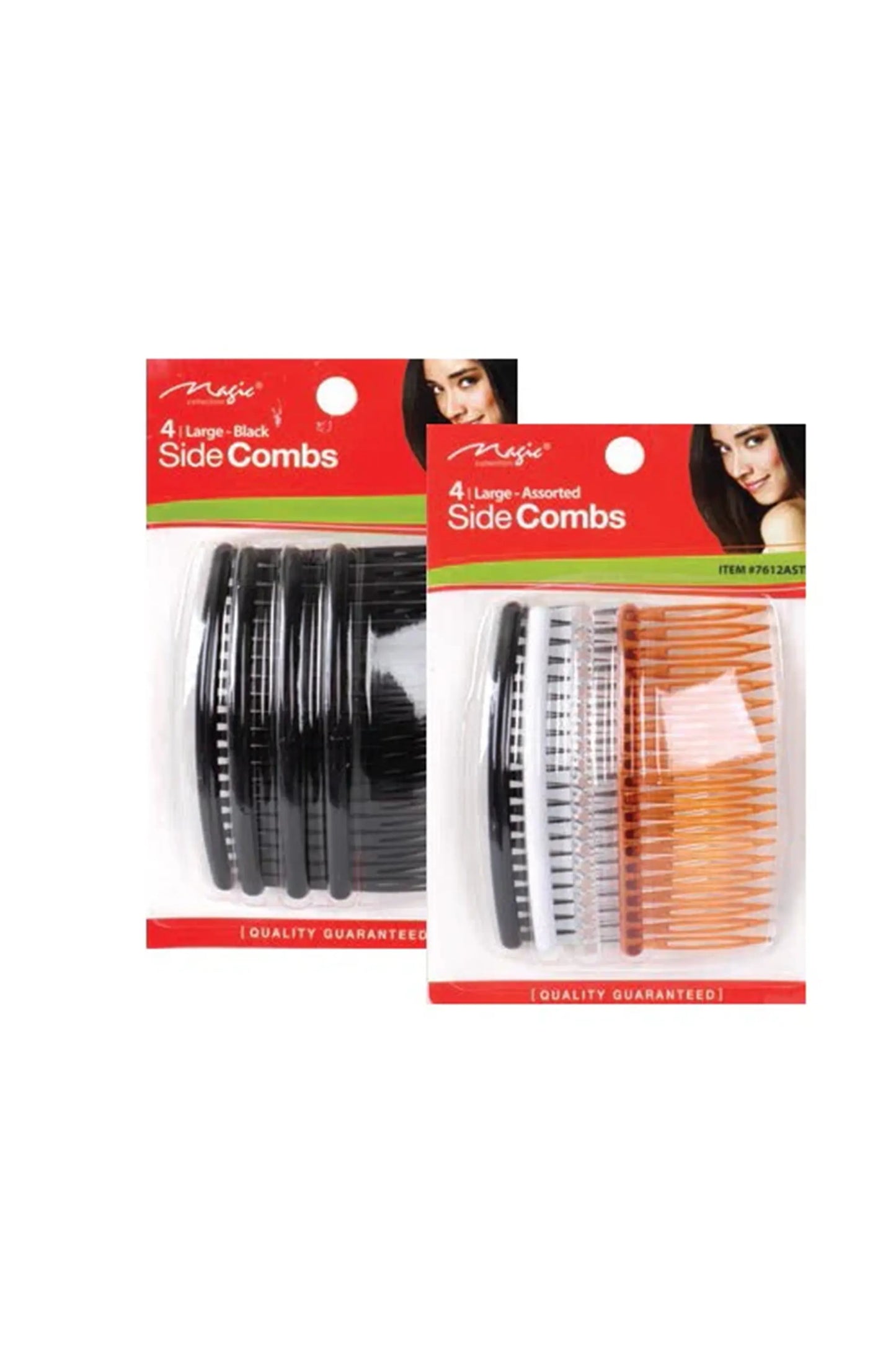 Magic Collection 4 Large Side Combs Black