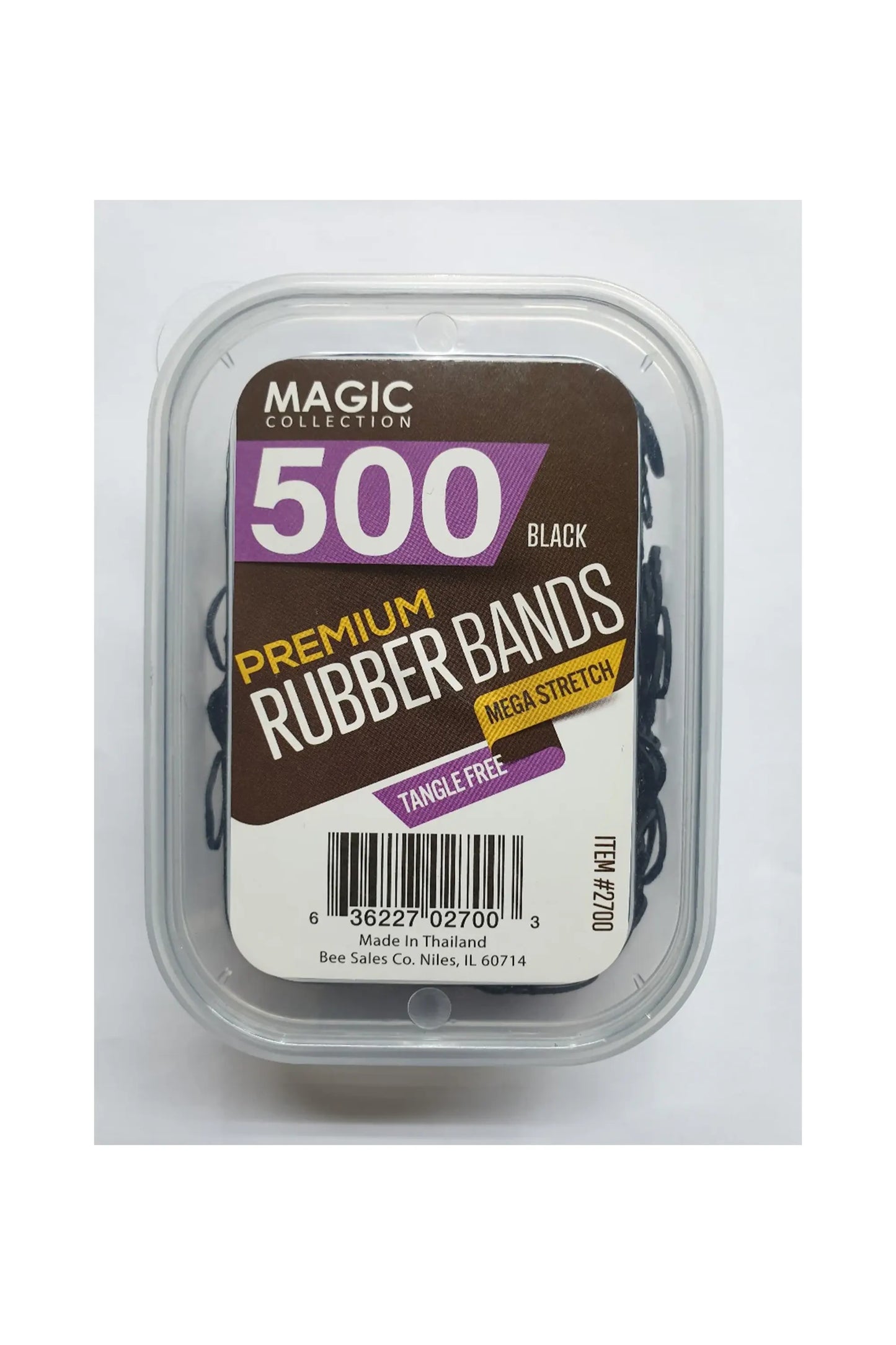 Magic Collection 500 Black Premium Rubber Bands #2700