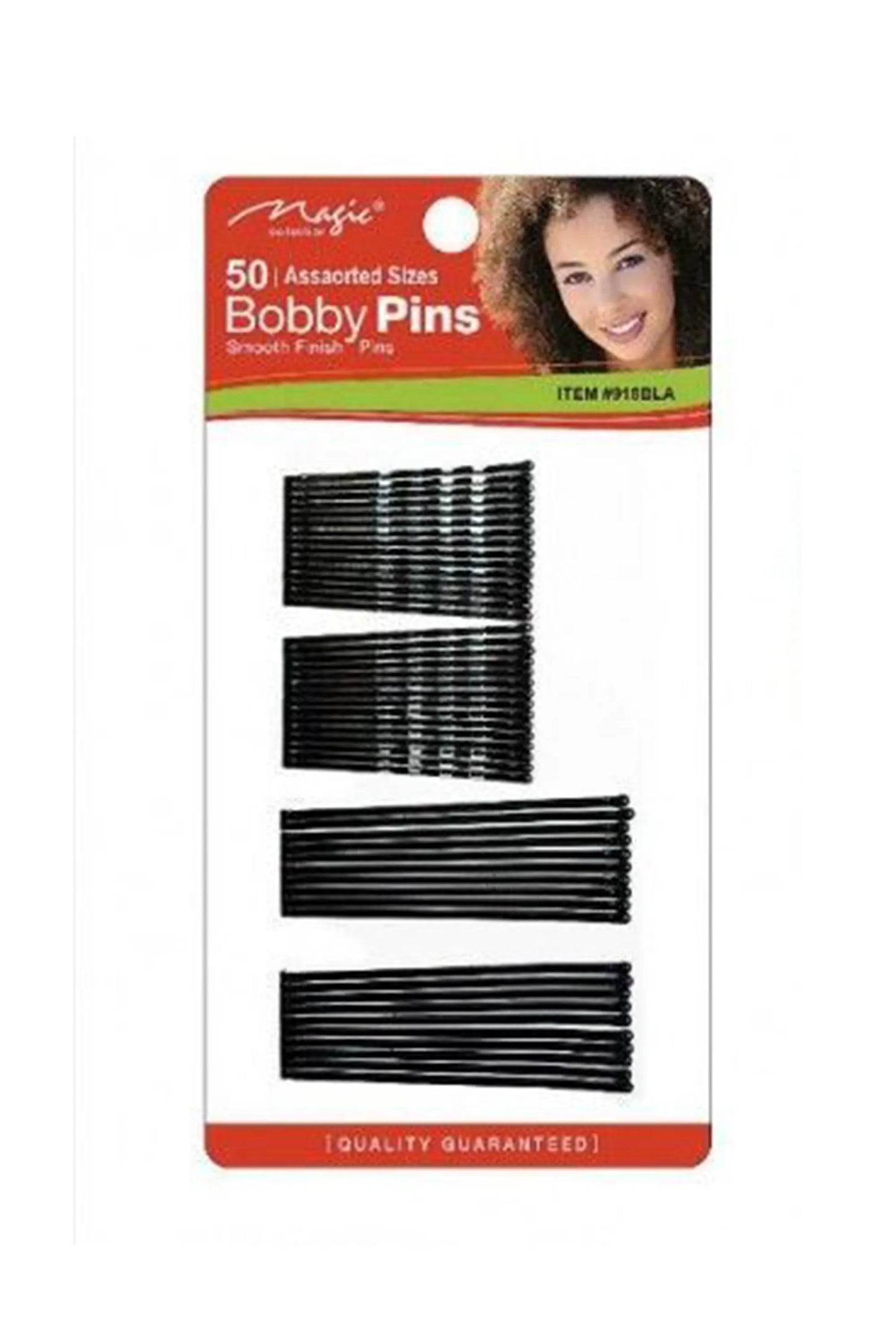 Magic Collection Assorted Size Bobby Pin Regular And Jumbo 50Pc #918