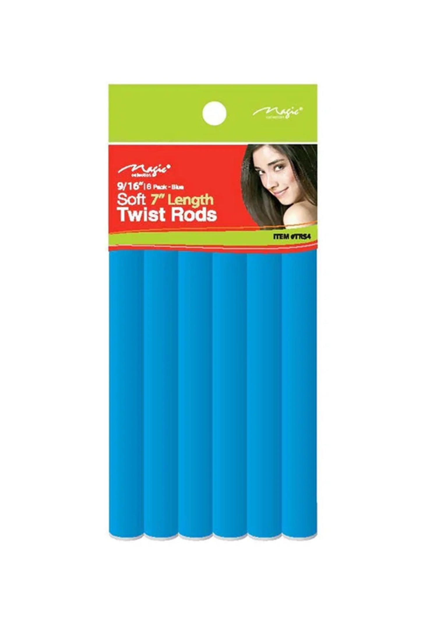Magic Collection Blue 9/16" Soft Twist Rods - 6 Pack #TRS4