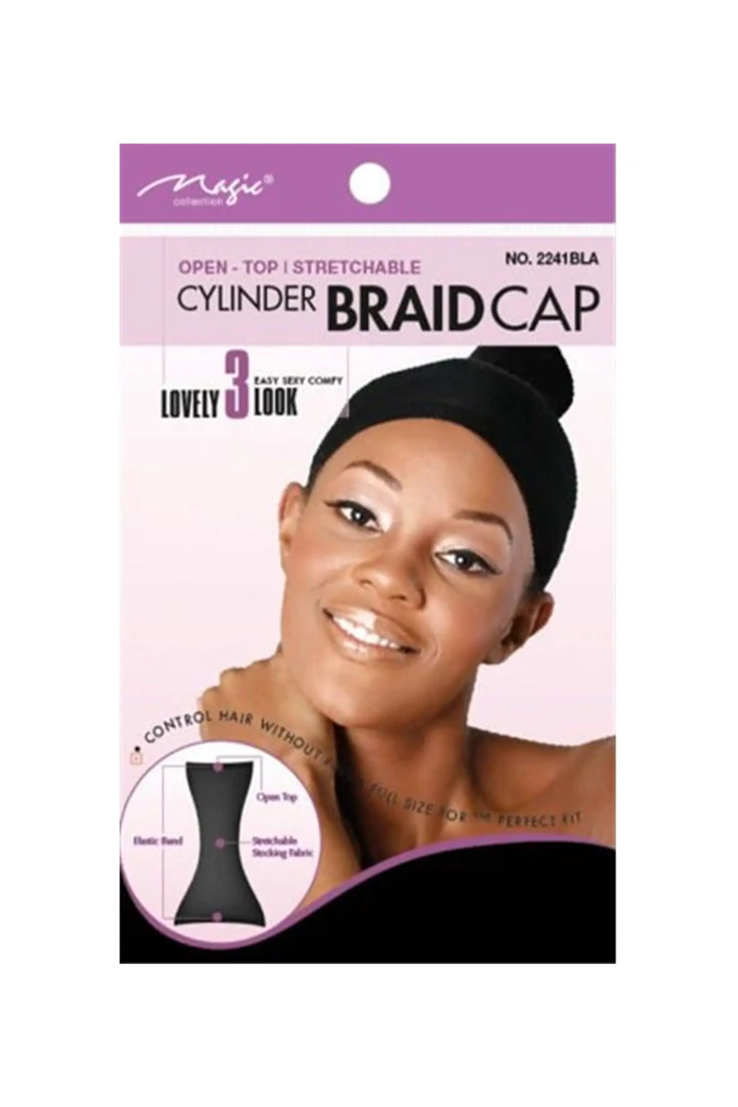 Magic Collection Cylinder Braid Cap 2241BLA