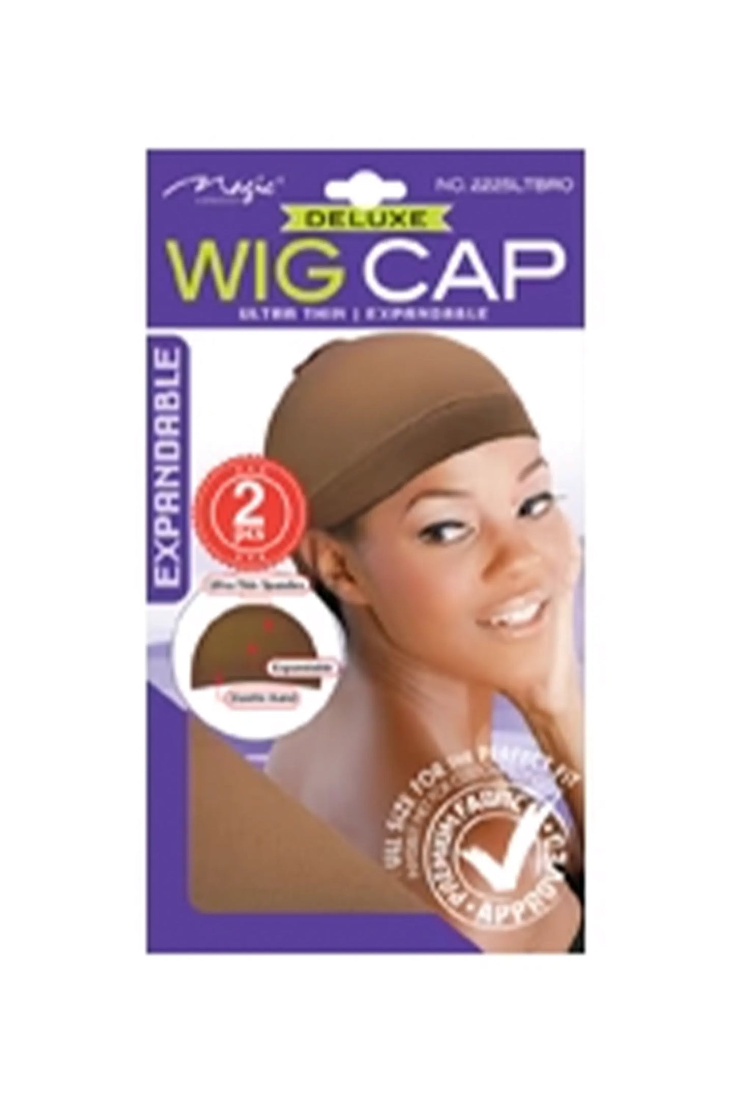 Magic Collection Deluxe Wig Cap Expandable 2Pcs - No.2225LTBRO