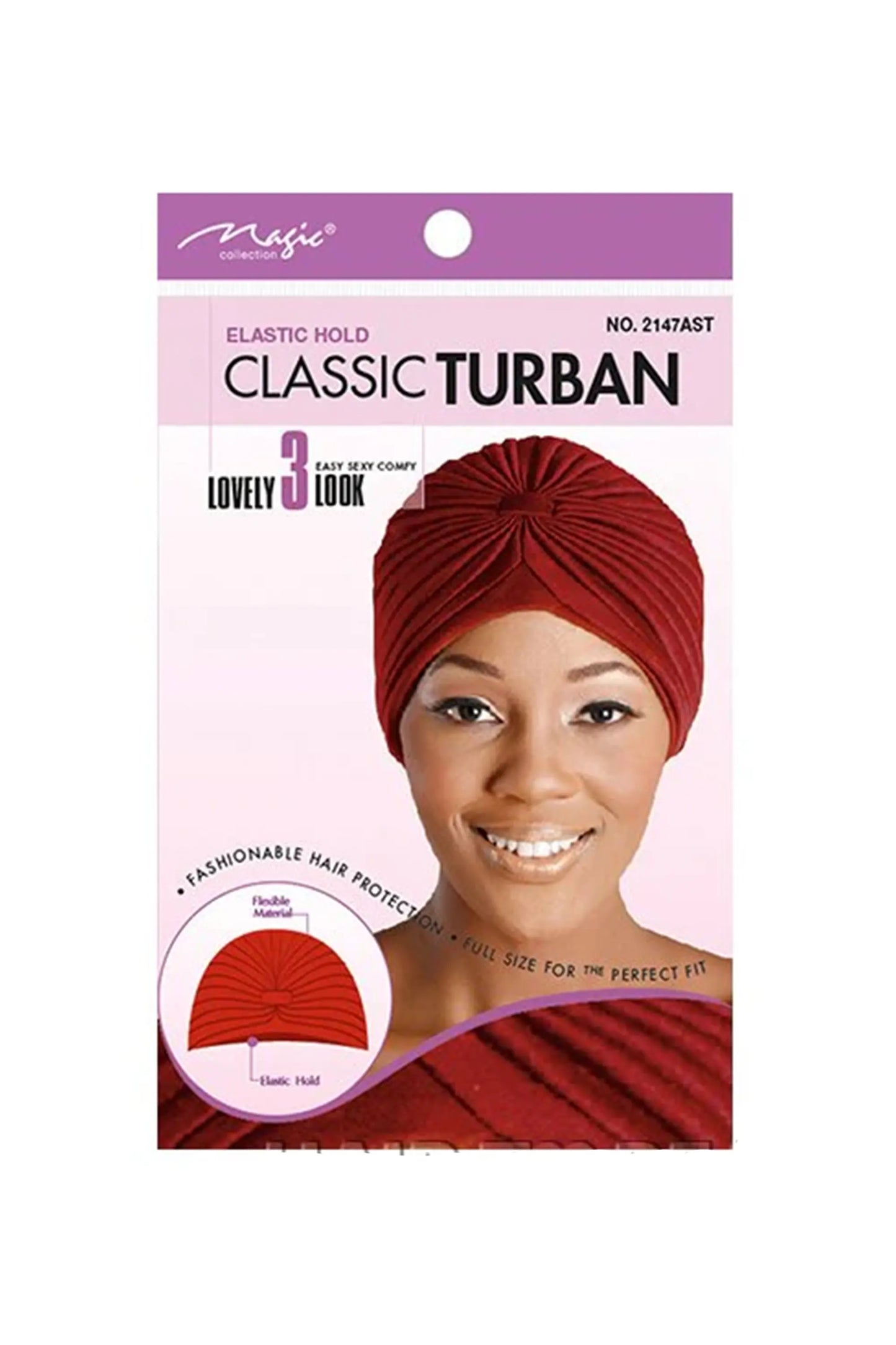 Magic Collection Elastic Hold Turban Hat No.2147