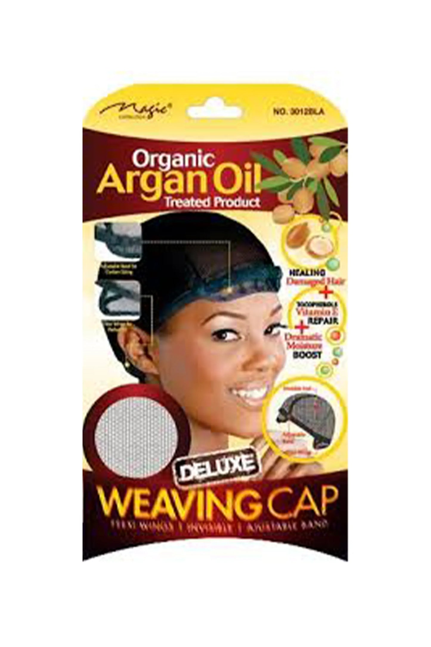 Magic Collection Organic Argan Oil Deluxe Weaving Cap No.3012Bla