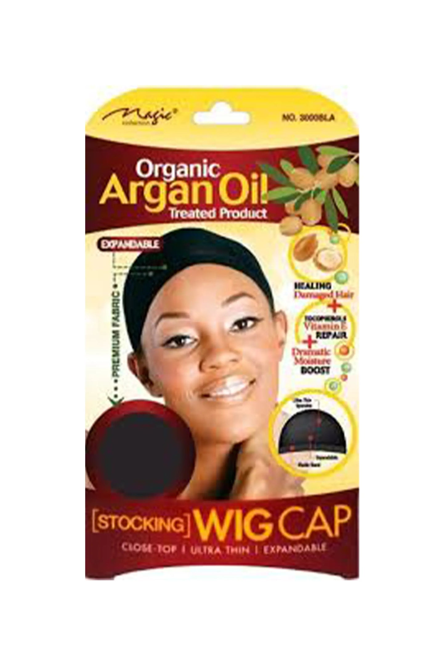 Magic Collection Organic Argan Oil Weaving Cap No.3013Bla