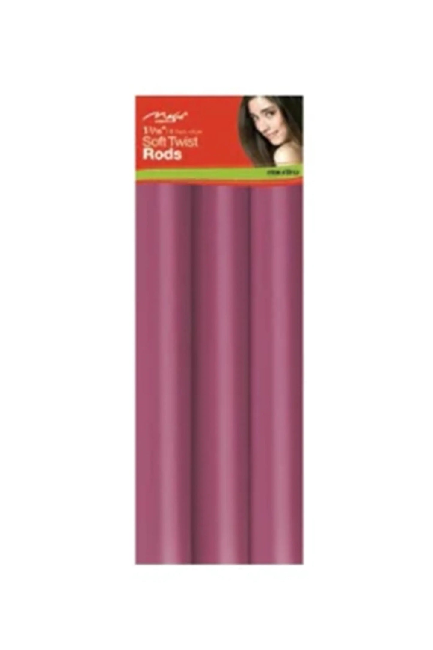 Magic Collection Plum 7" Soft Twist Rods - 3 Pack