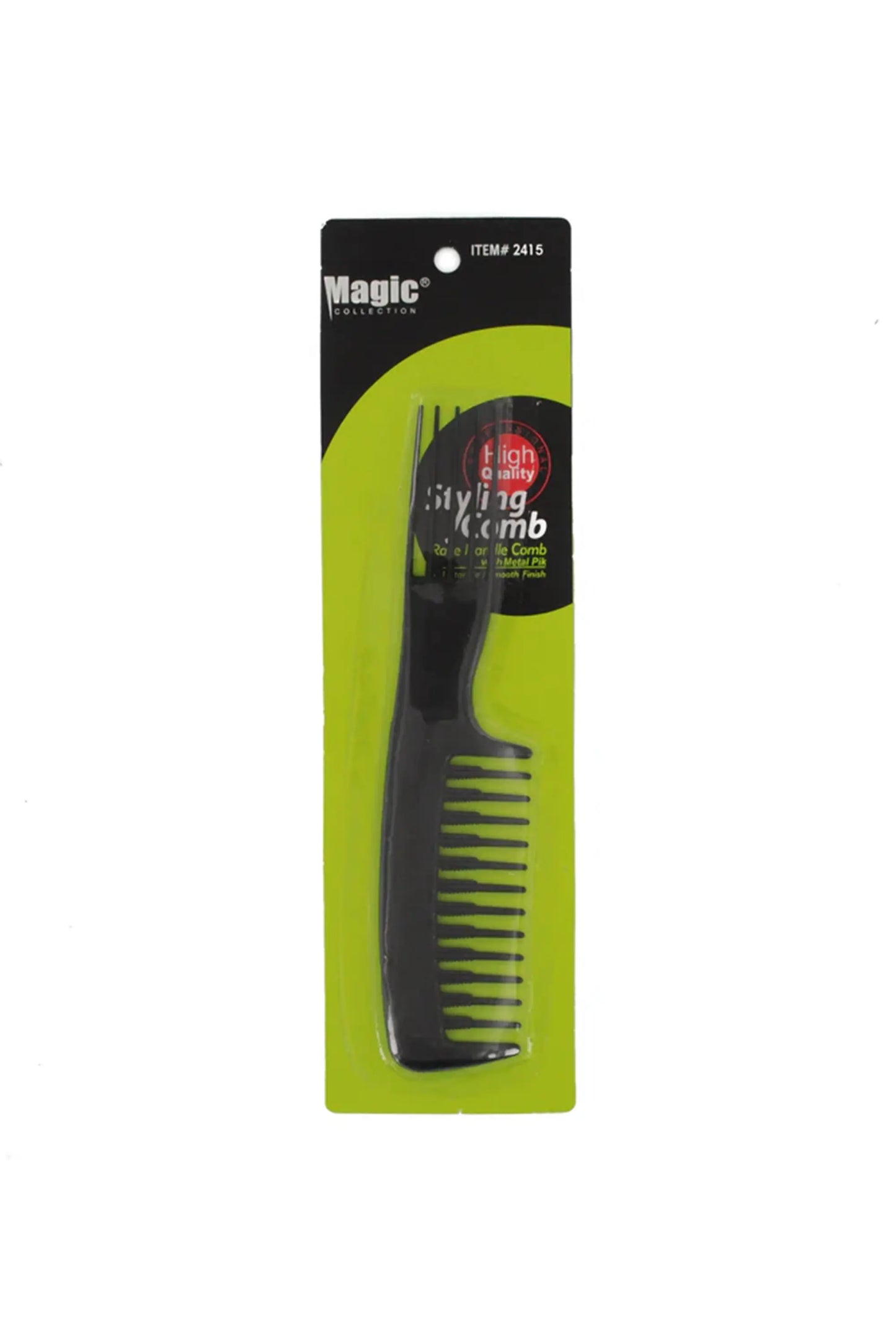 Magic Collection Rake Handle Comb With Plastic Pik #2415