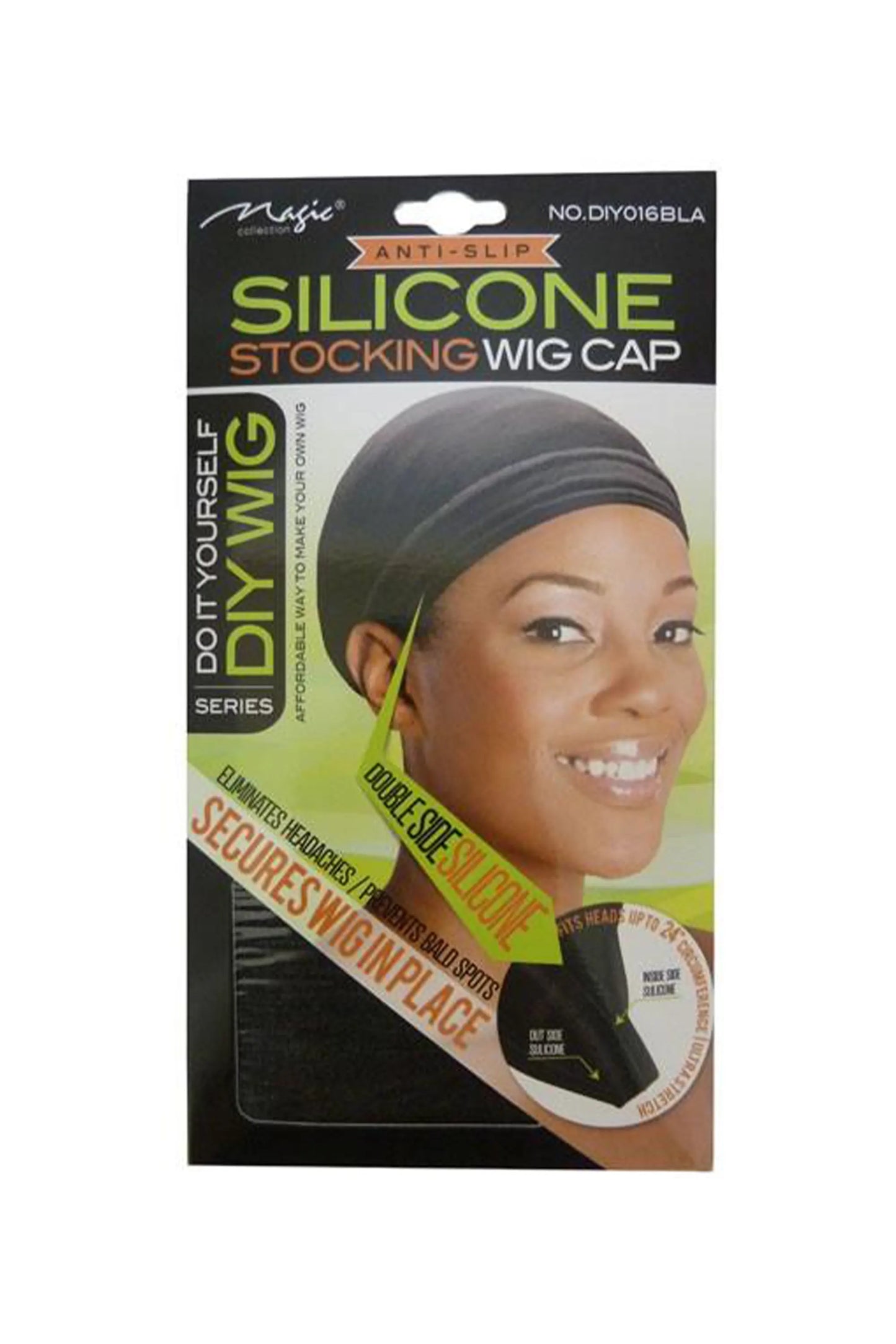 Magic Collection Silicone Stocking Wig Cap BLACK - No.DIY016BLA