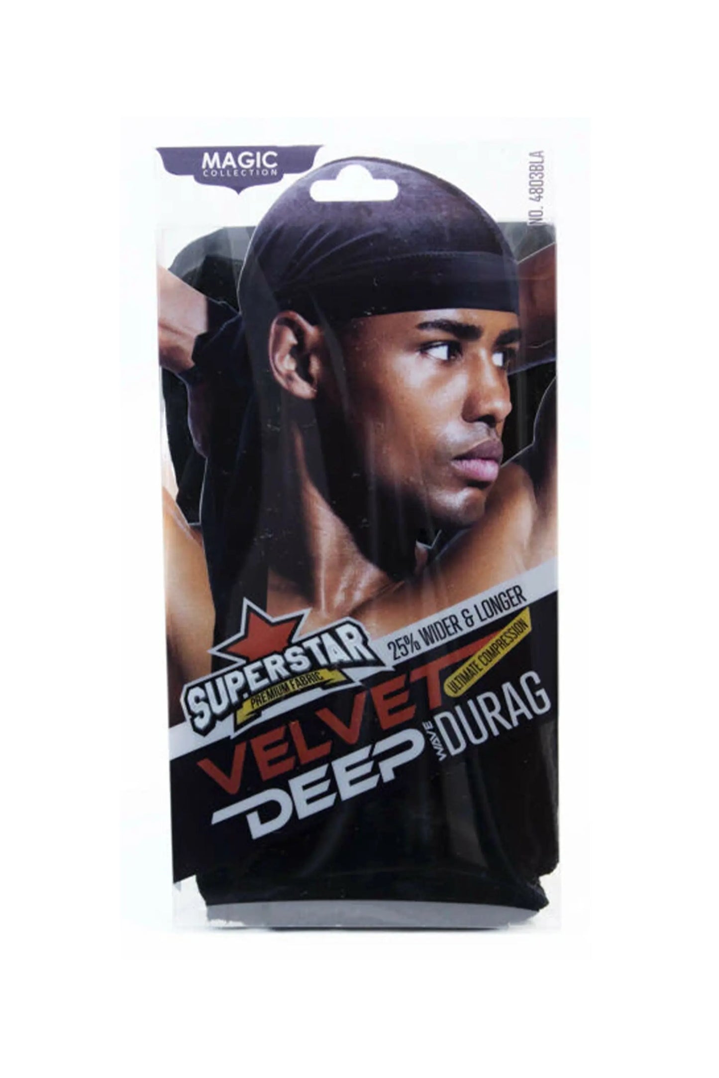 Magic Collection Velvet Deep Wave Durag Black - No.4803Bla