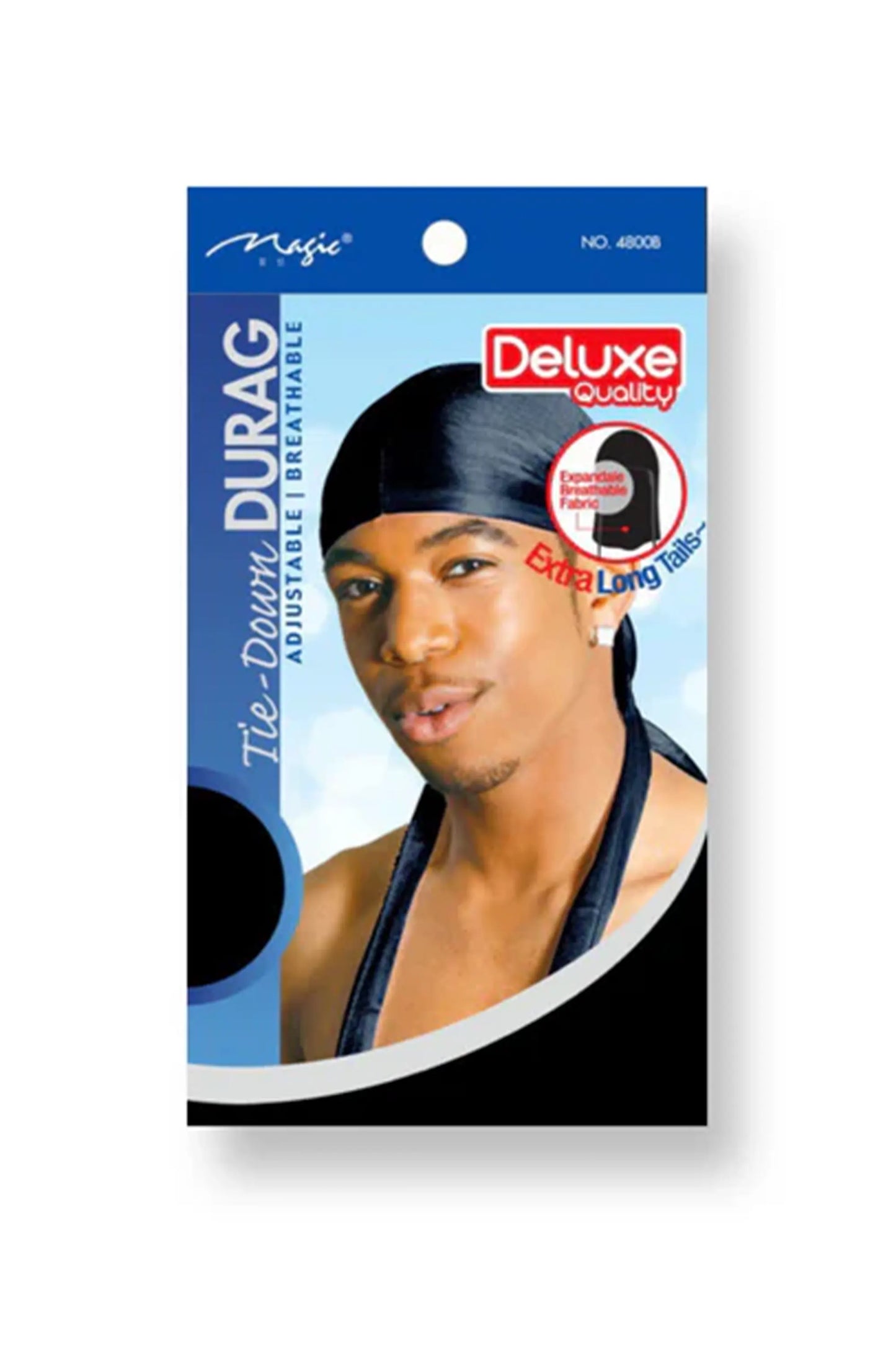 Magic Men Deluxe Tie Down Durag 4800Bla