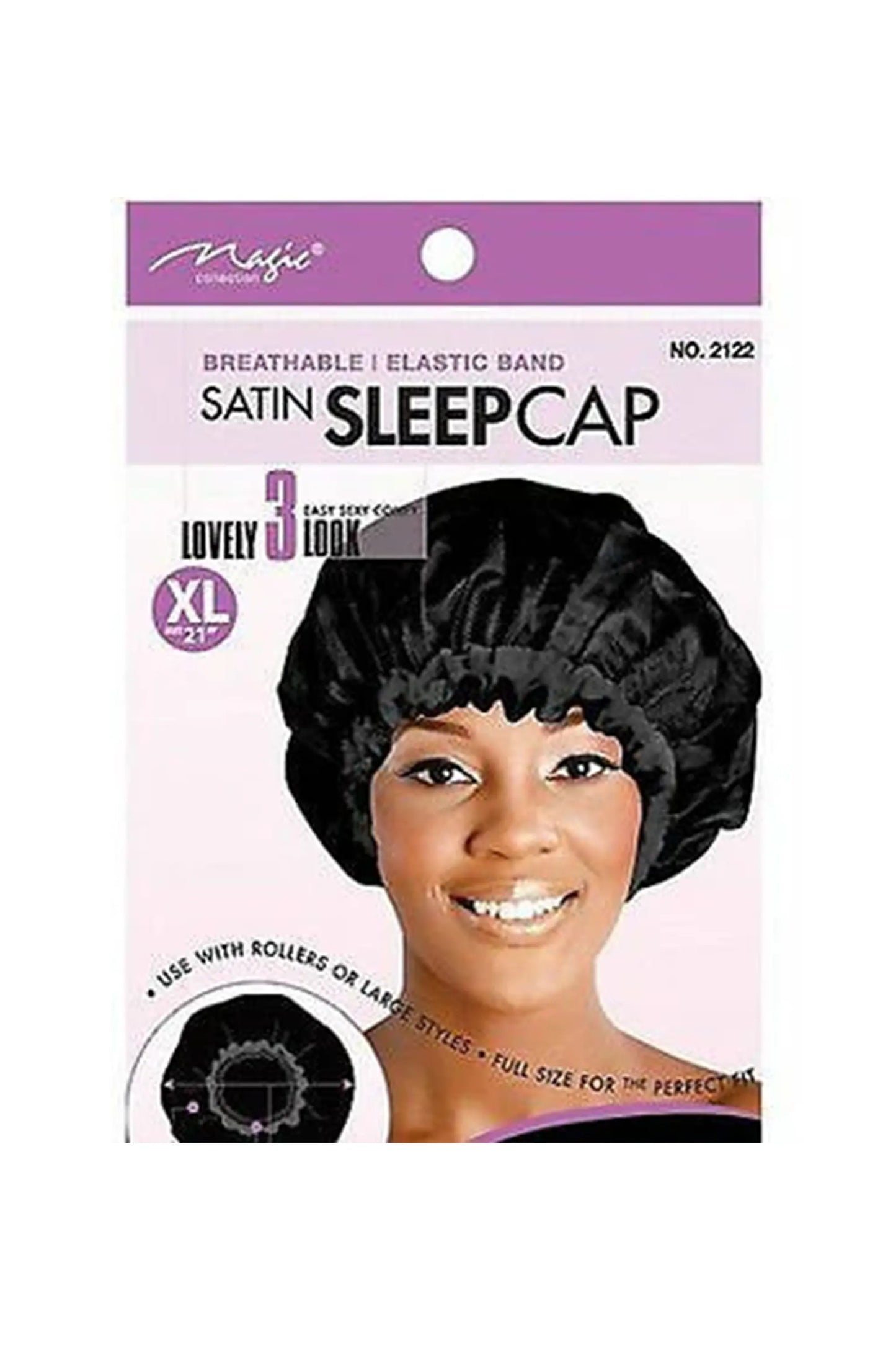 Magic Satin Sleep Cap #2191Bla