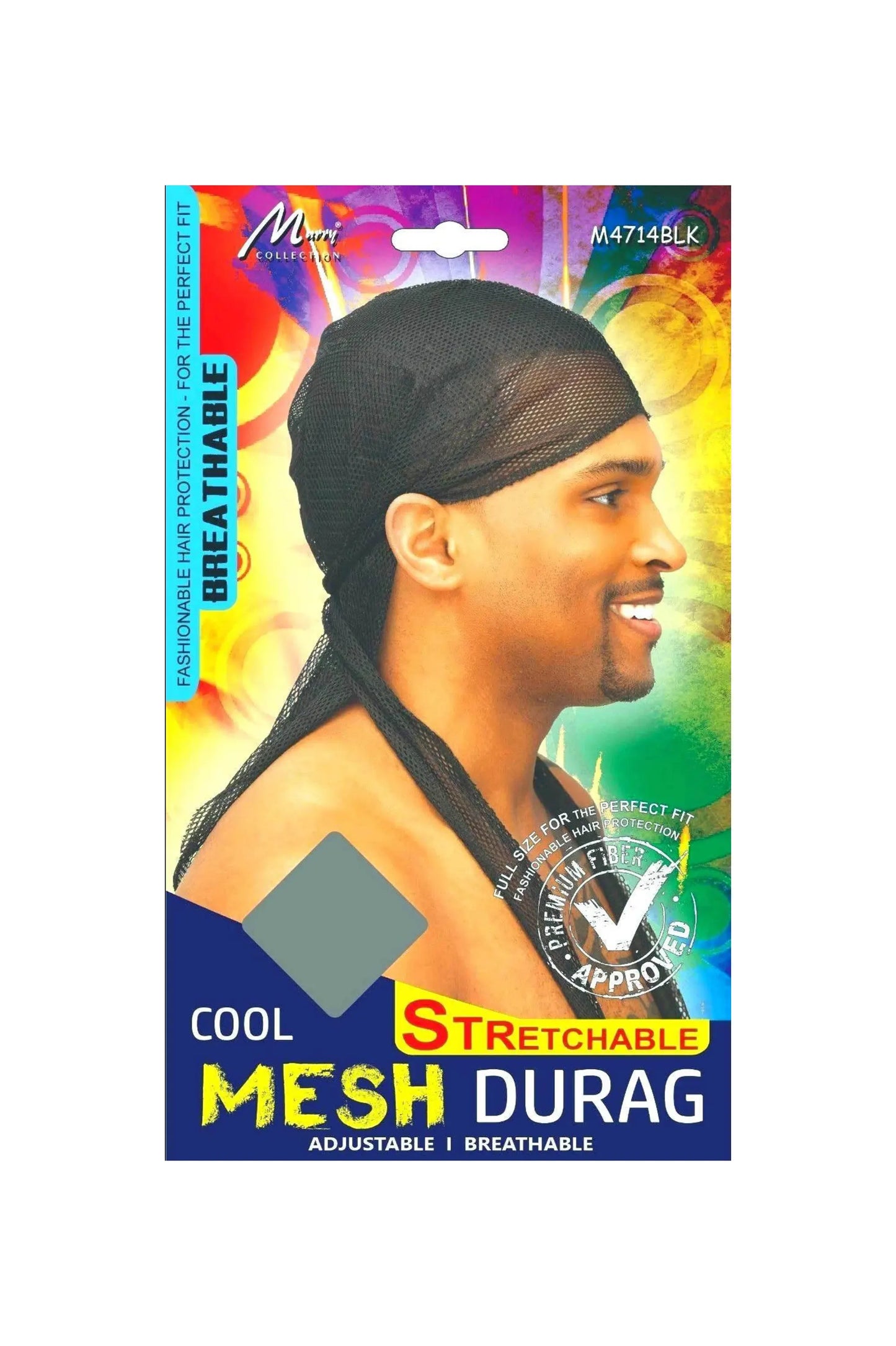 Murry Collection - Stretchable Cool Mesh Durag #M4714Blk