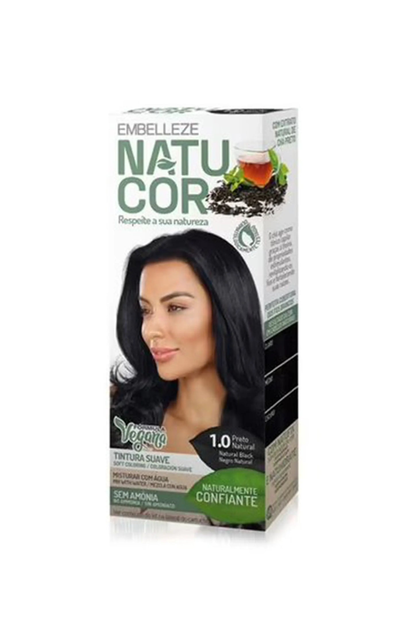 Natucor Vegan Hair Color Natural Black 1.0