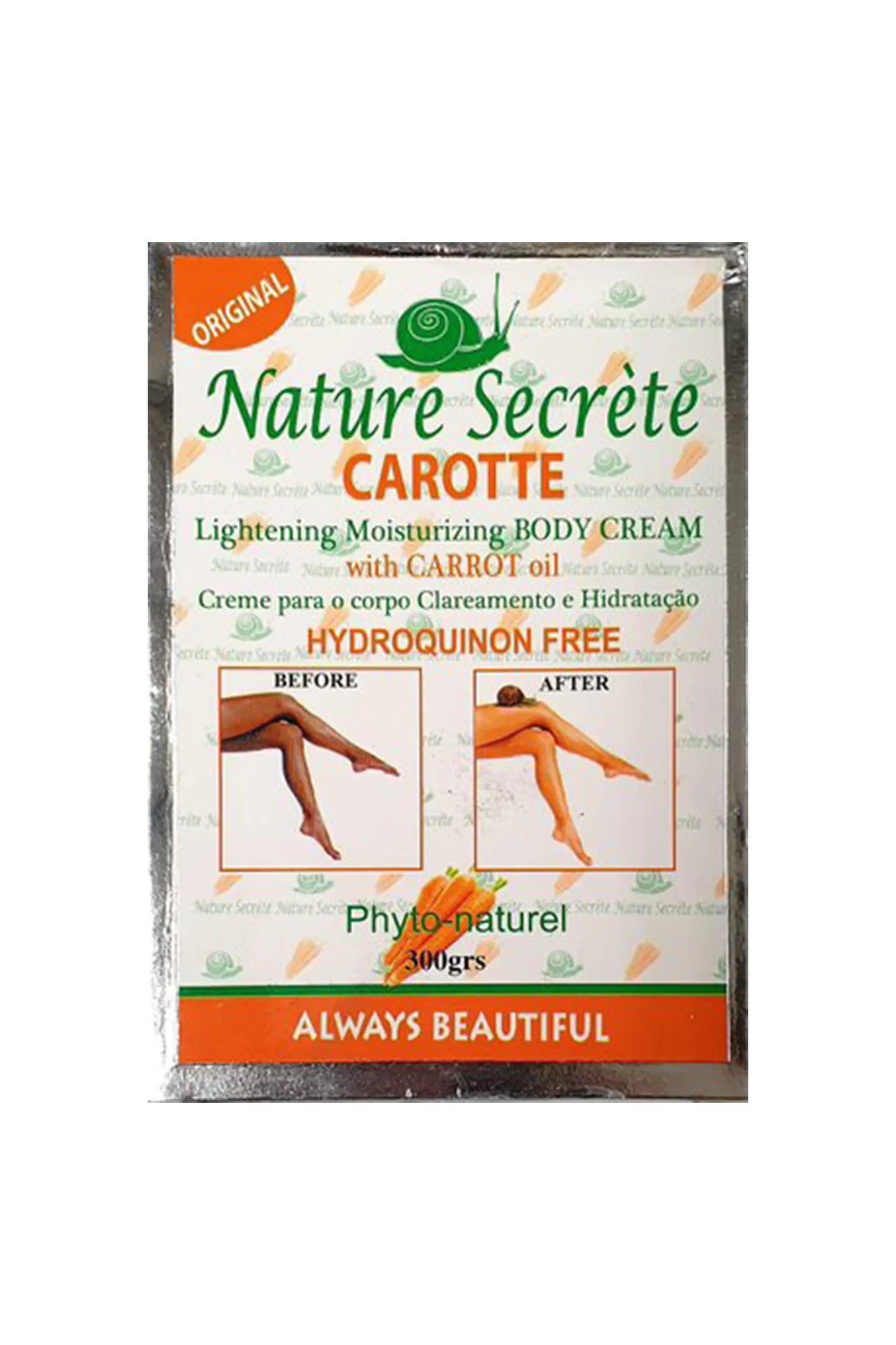 Nature Secrete Carrot Lightening Body Cream 300g
