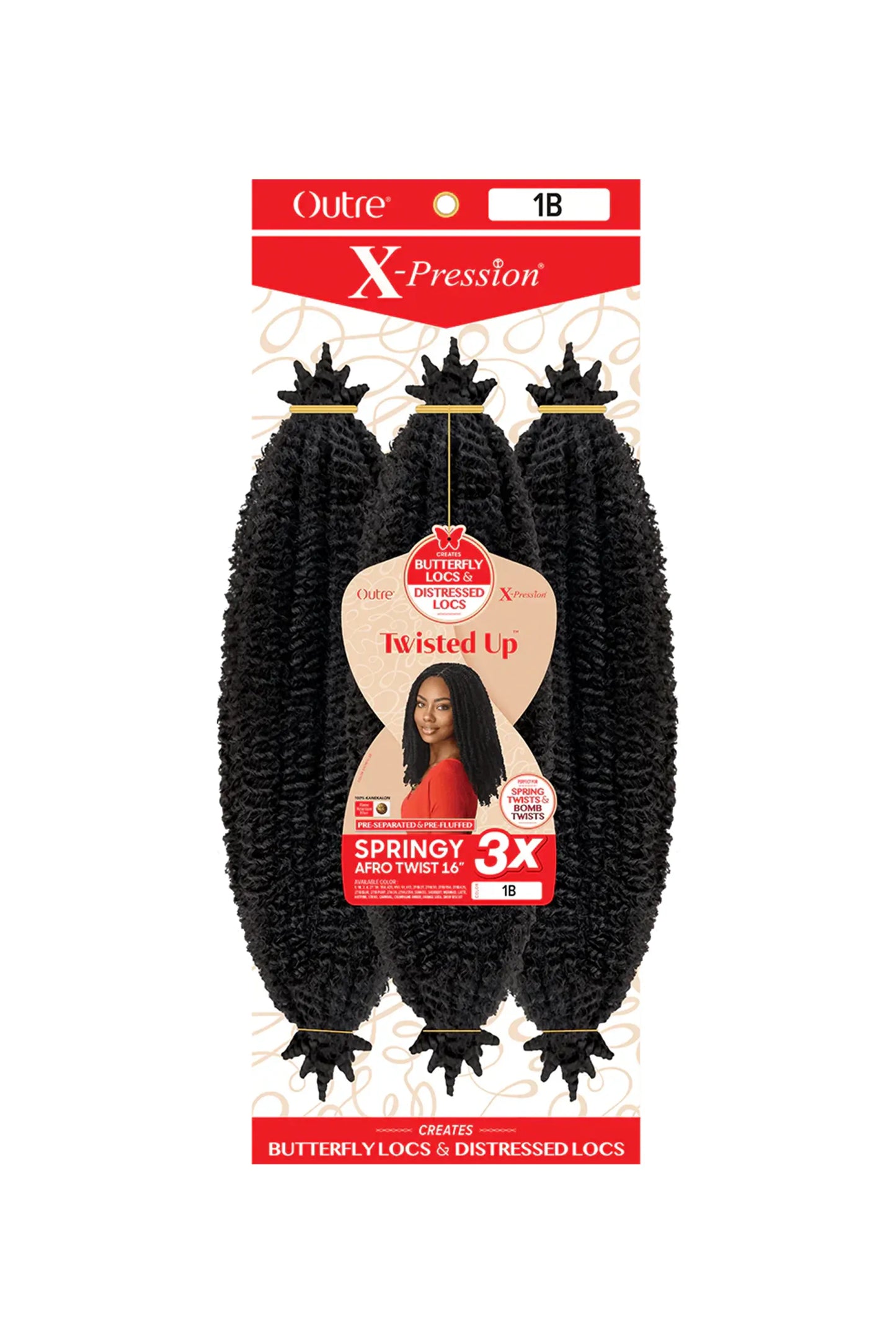 Outre X-Pression Twisted Up 3x Springy Afro Twist 16