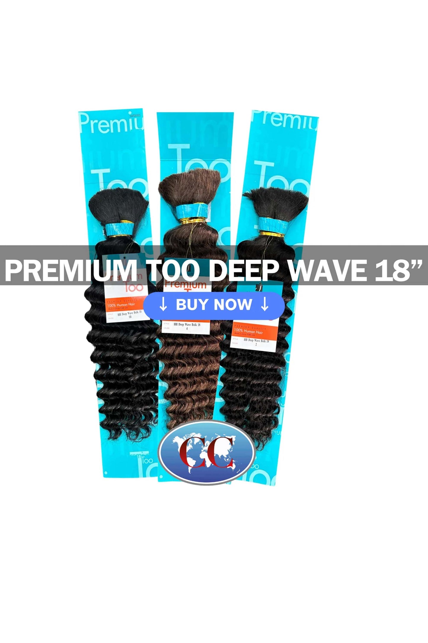 Premium Too Human Hair Deep Wave Bulk