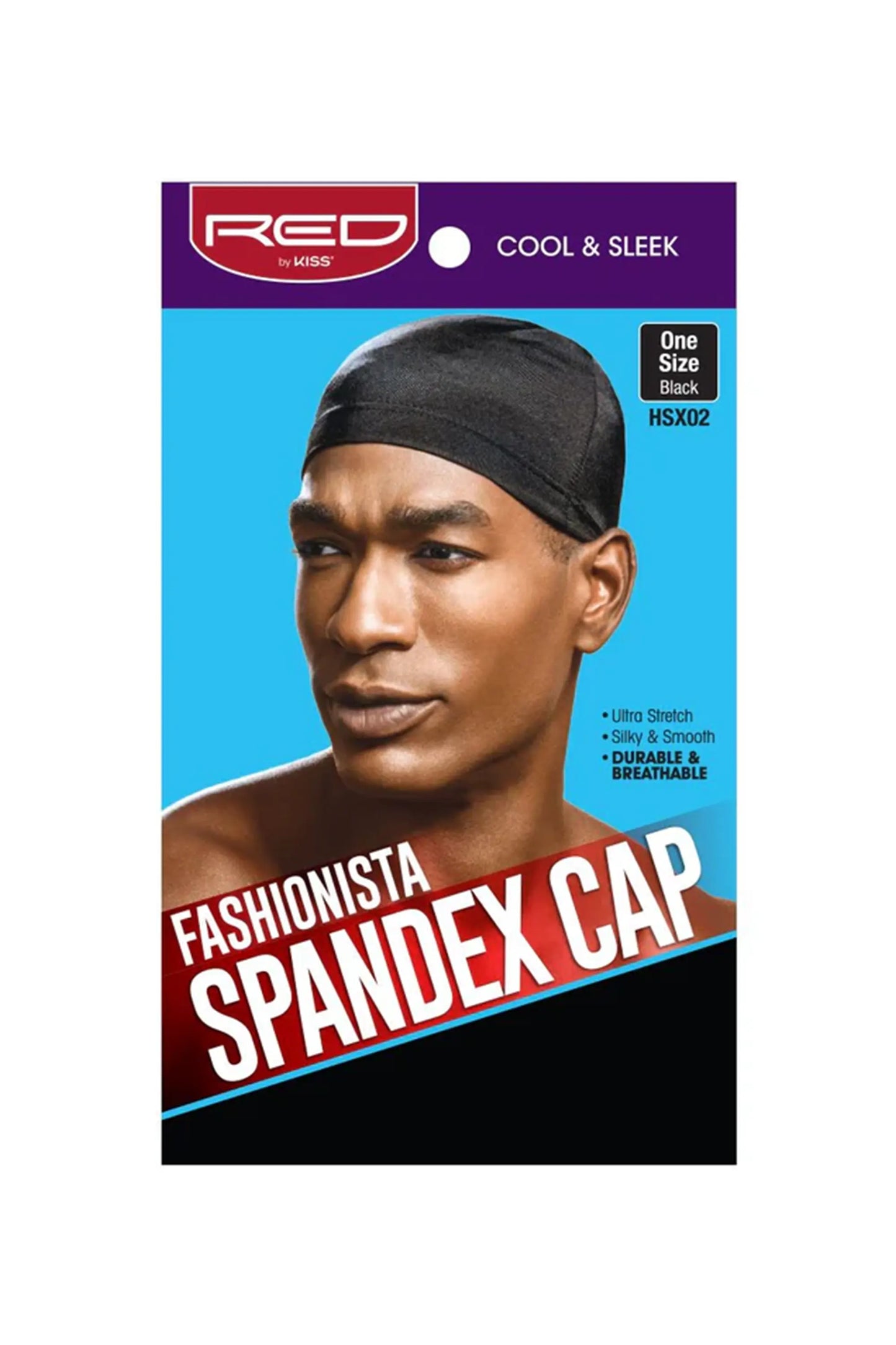 Red By Kiss Fashionista Spandex Cap Black - HSX02