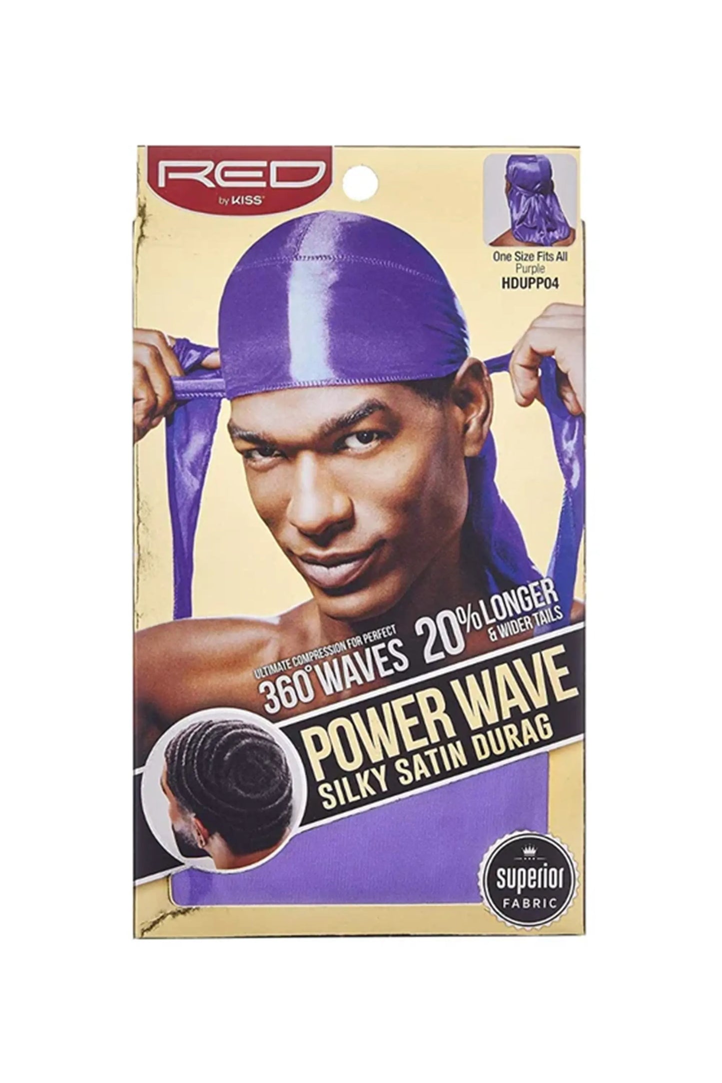 Red By Kiss Power Wave Silky Satin Purple Durag Hdupp04