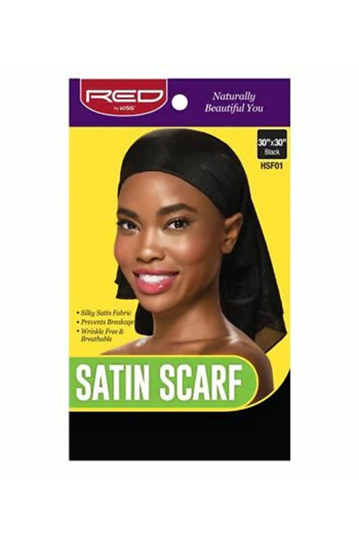 Red By Kiss Satin Scarf - Black