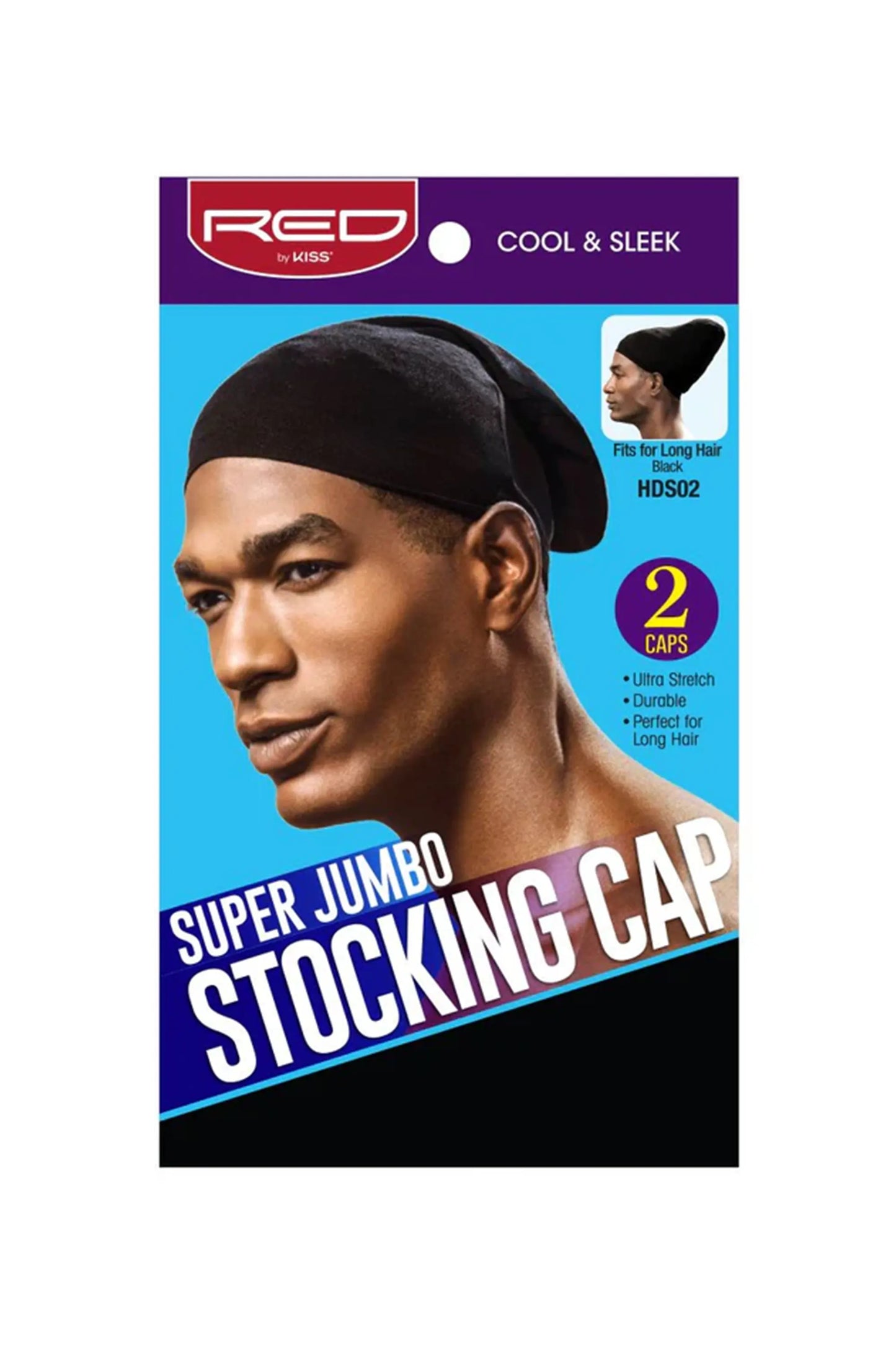 Red By Kiss Super Jumbo Stocking Cap Black - HDS02