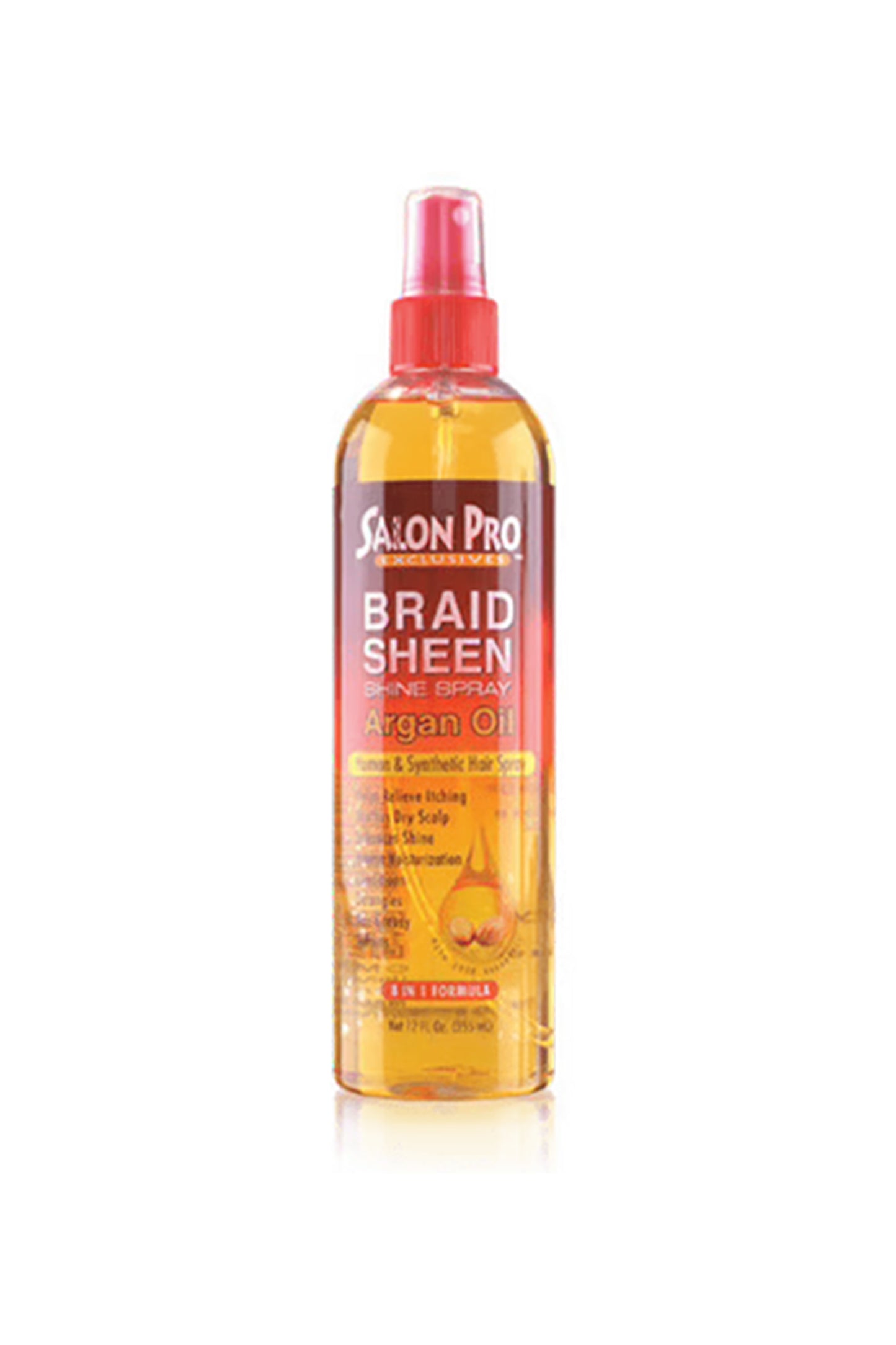 Salon Pro Braid Sheen Spray Argan Oil 355ml