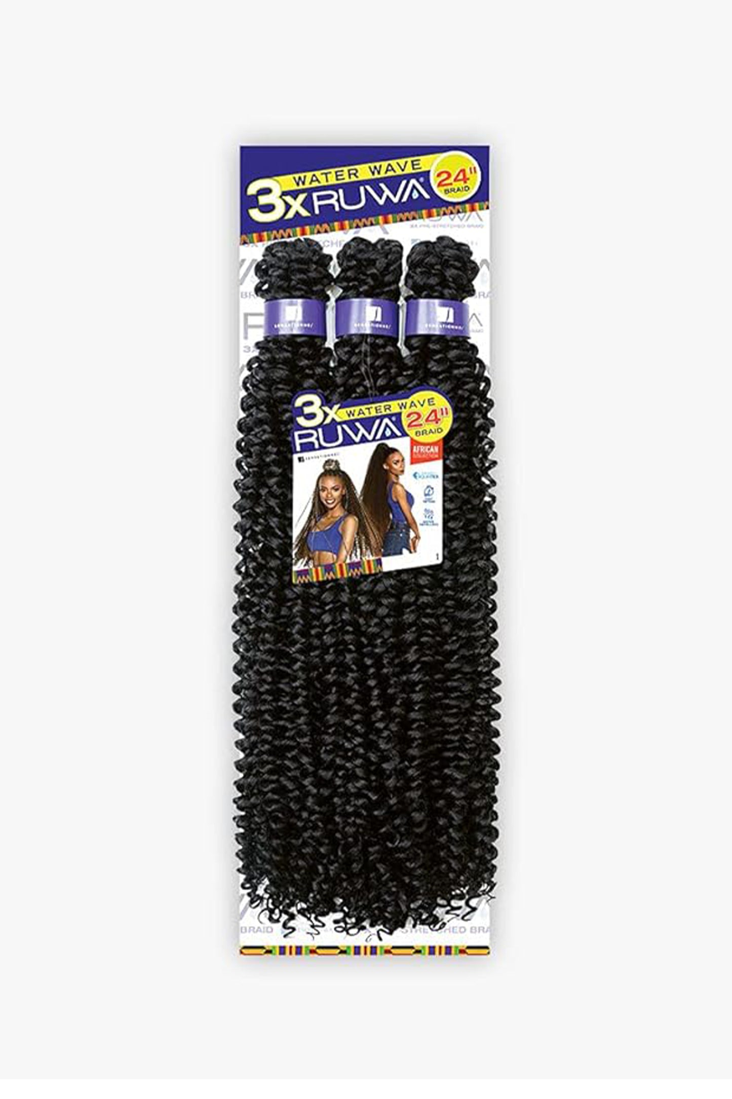 Sensationnel Braid African Collection Aquatex Fast Draying 3X RUWA WATER WAVE 24