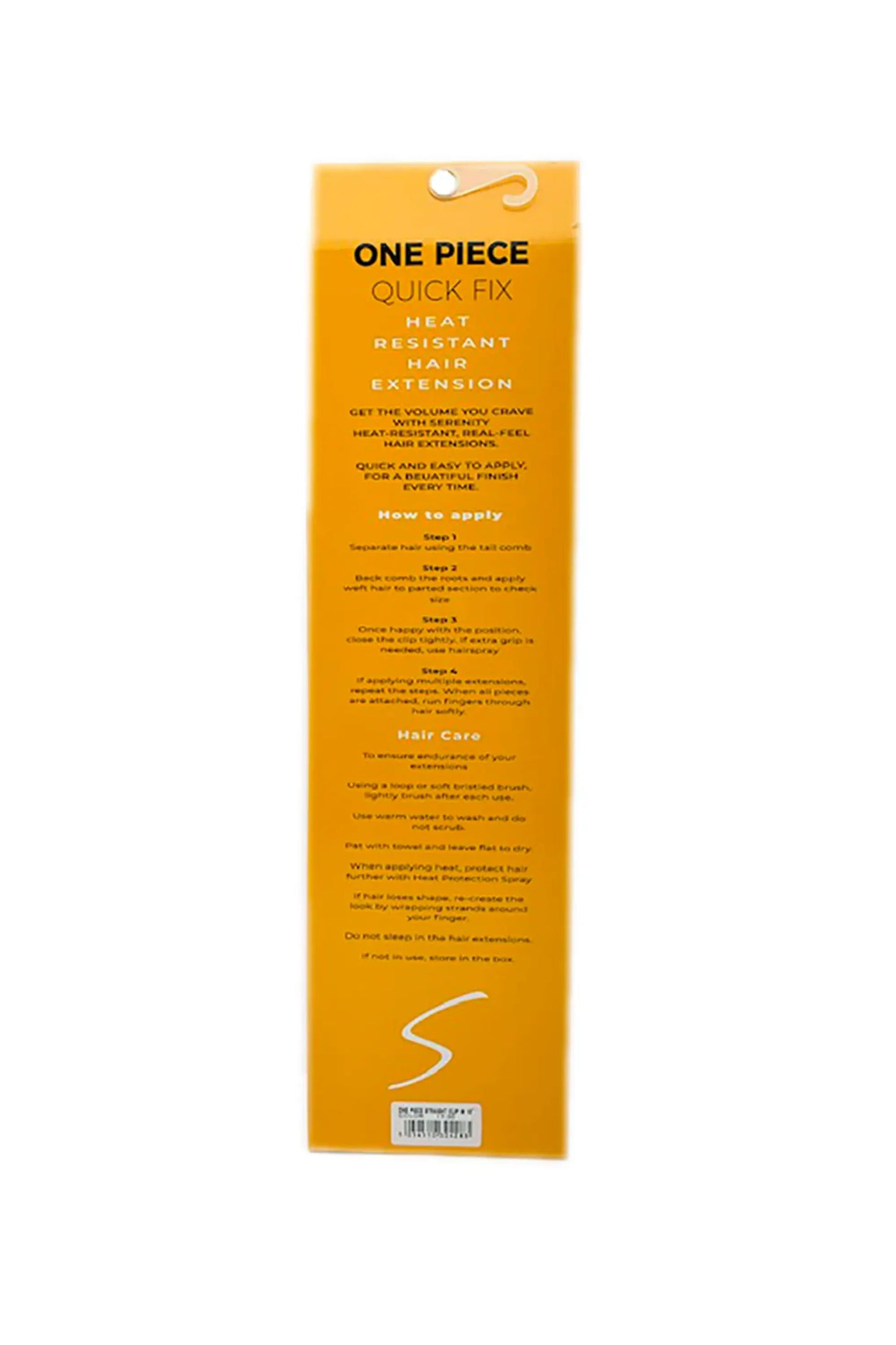 Serenity One Piece Straight Clip In Hair Extension