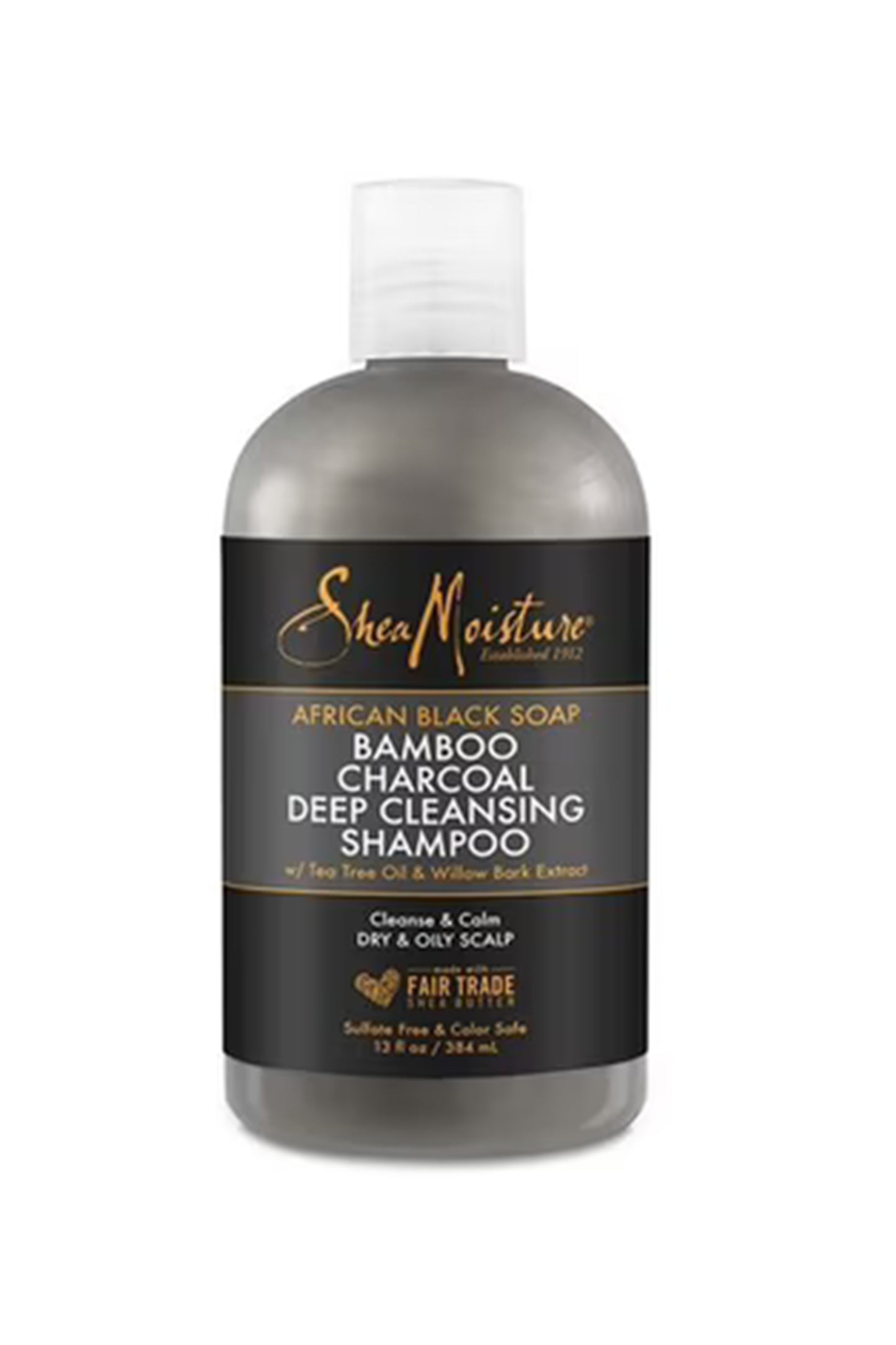 Shea Moisture African Black Soap Bamboo Charcoal Deep Cleansing Shampoo 384 Ml