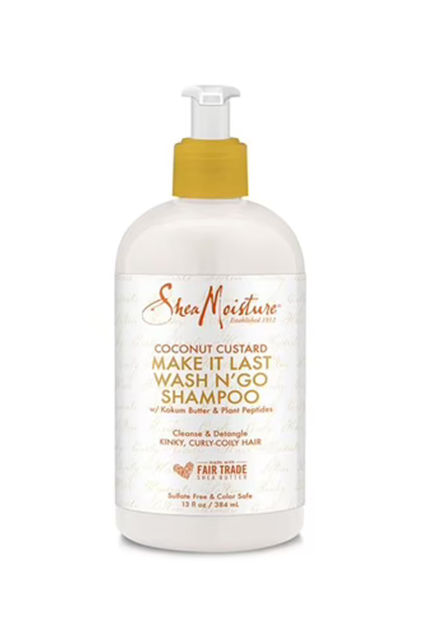 Shea Moisture Coconut Custard Make It Last Wash N' Go Shampoo 384 Ml