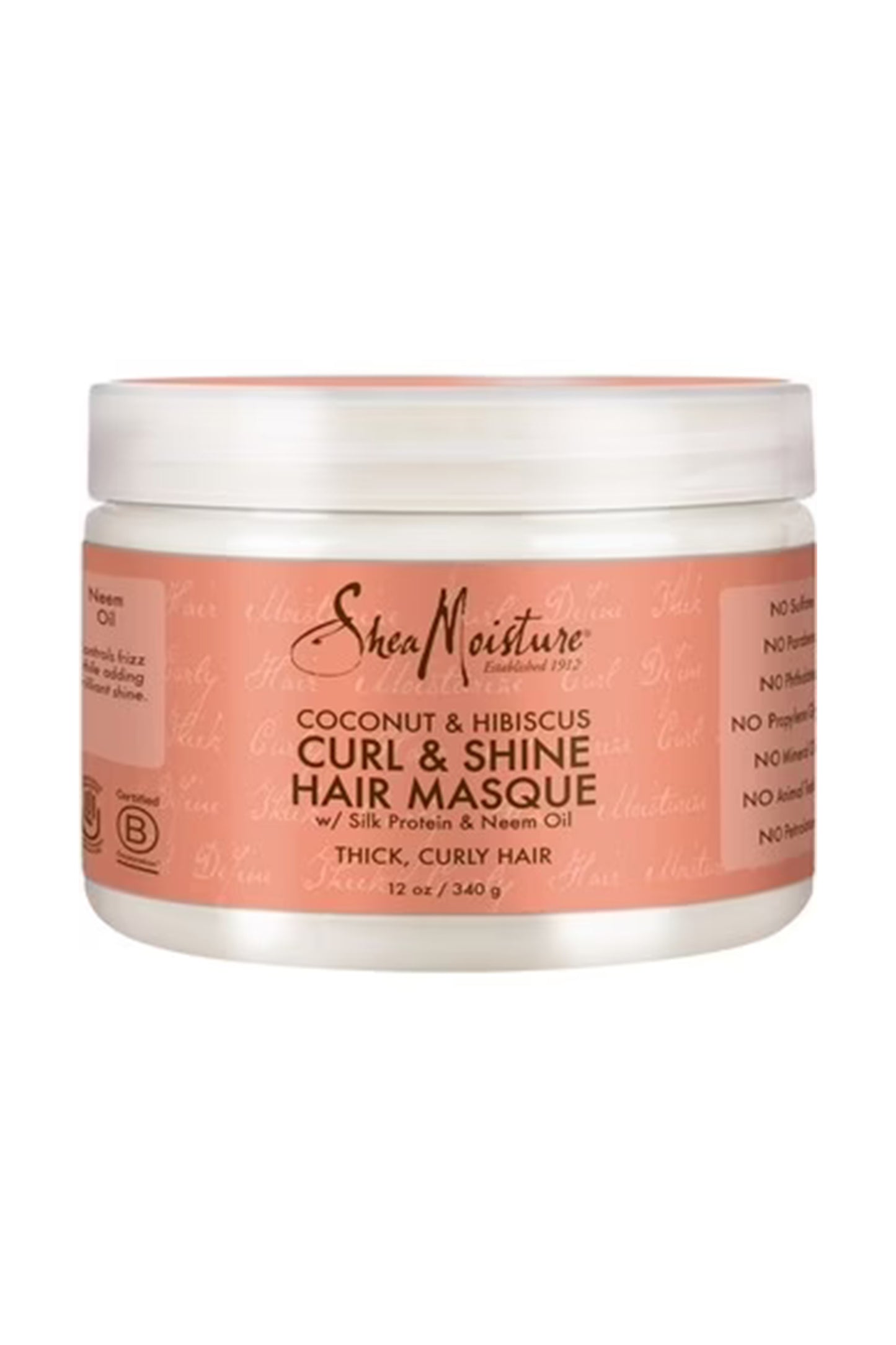 Shea Moisture Coconut & Hibiscus Curl & Shine Hair Masque 340 Gr