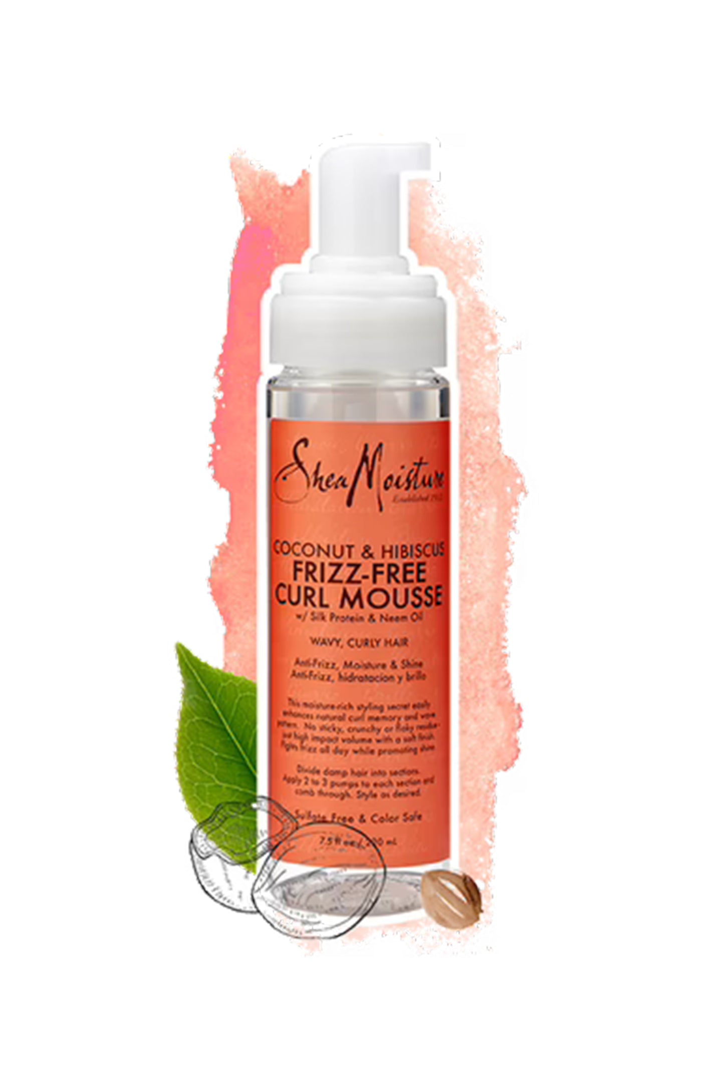 Shea Moisture Coconut & Hibiscus Frizz-Free Curl Mousse 220ml