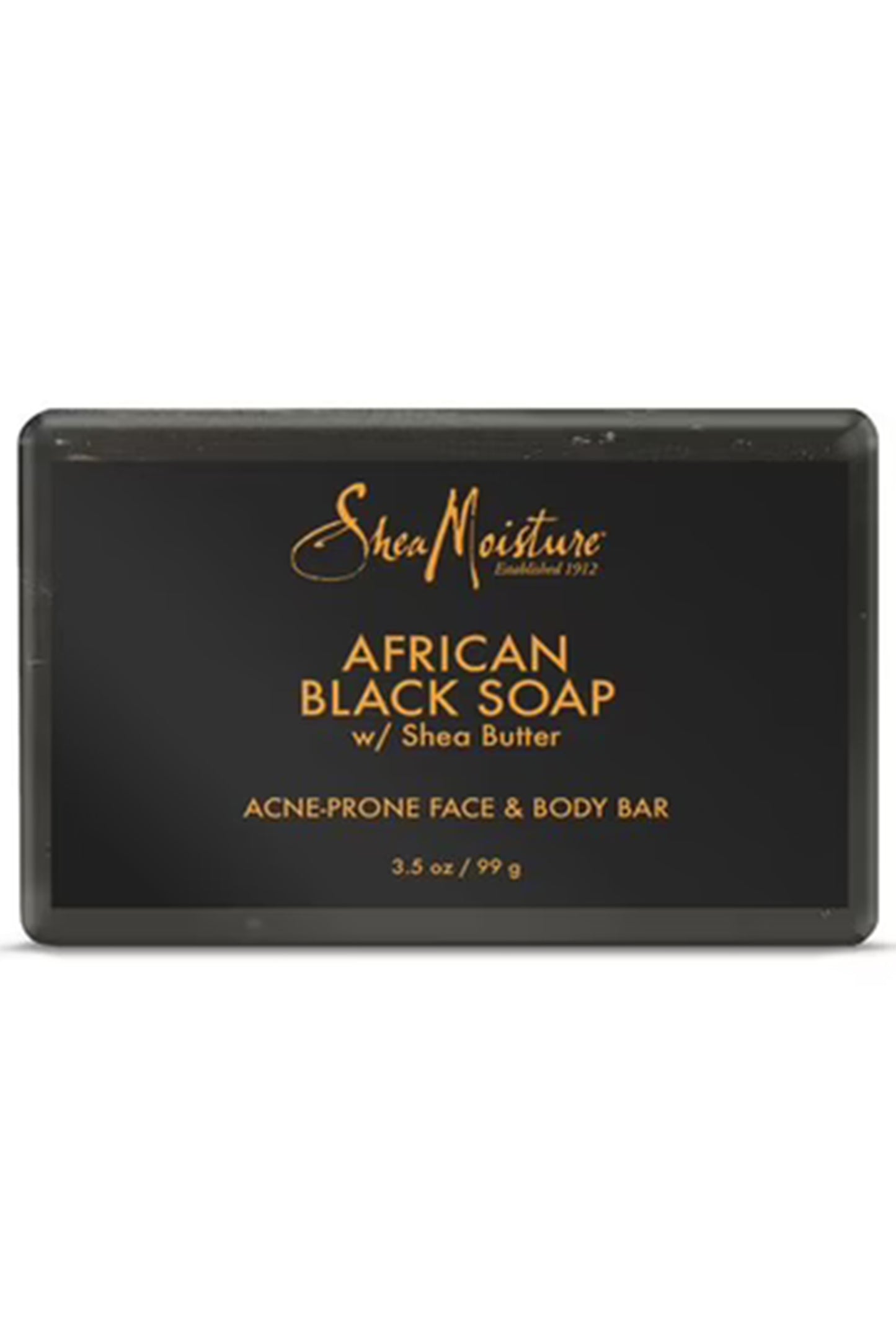 Shea Moisture Organic African Black Soap ACNE PRONE FACE & BODY BAR 3.5 Oz / 101 Gr