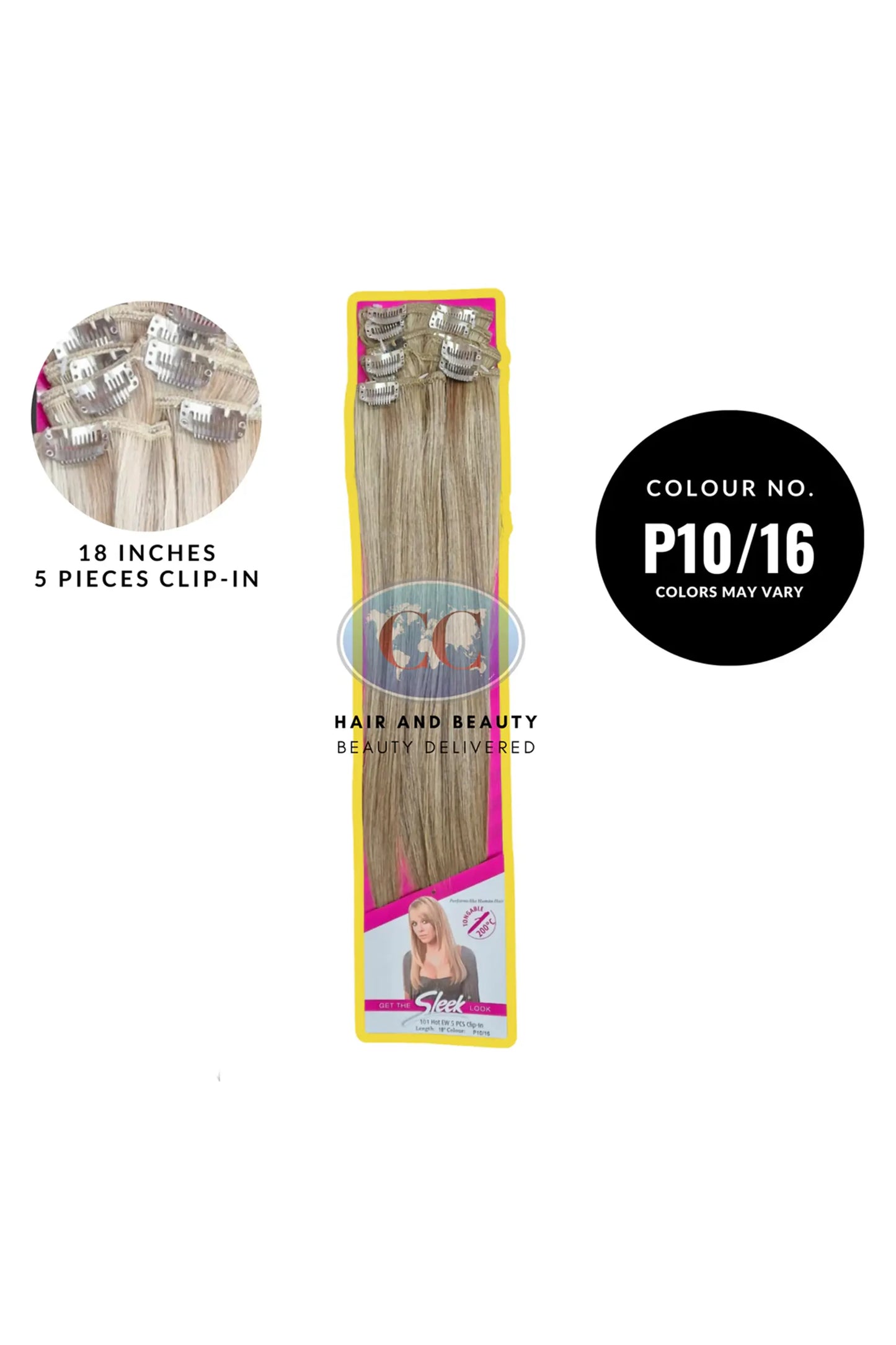 Sleek Fashion Idol 101 Hot EW 5 PCS Clip In Hair Extensions 18"