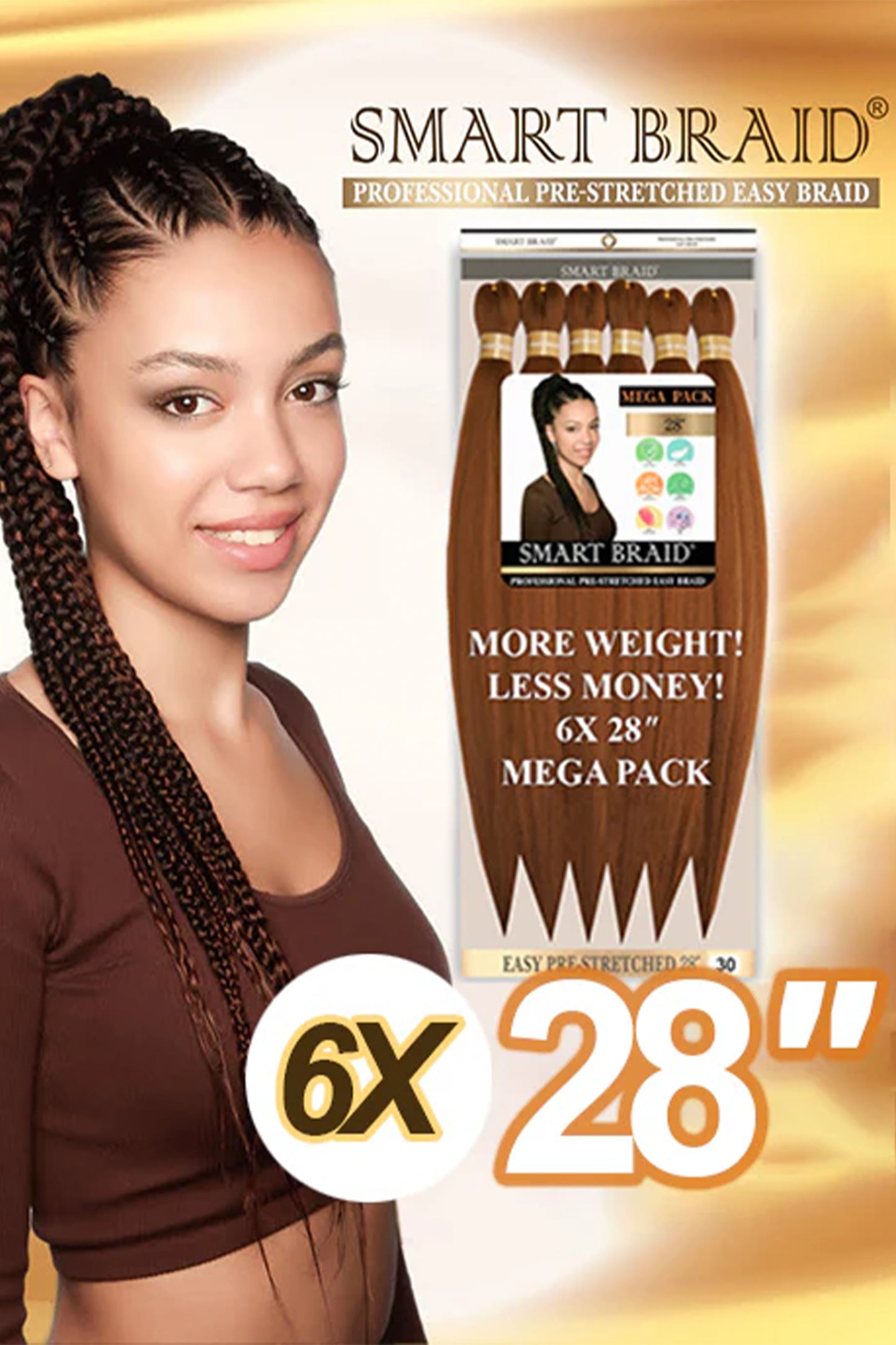 Smart Braid Professional Pre-stretched Braid 6X 28" Value Pack