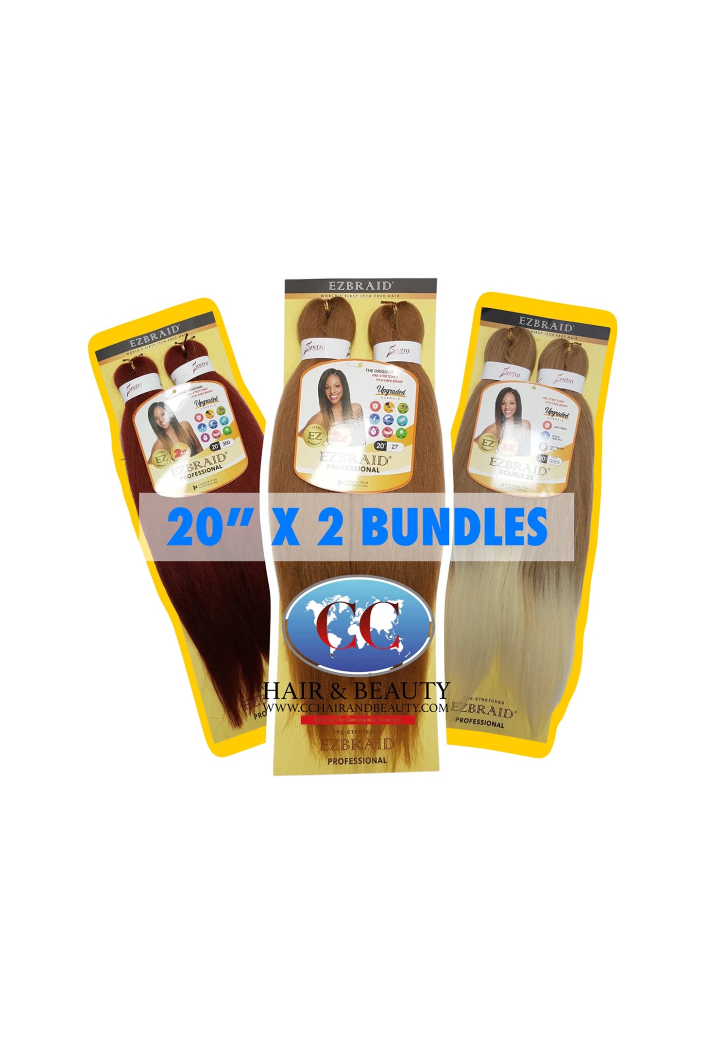 Spetra EZ Braid Pre-Stretched Braiding Hair - 20" x 2 Bundles