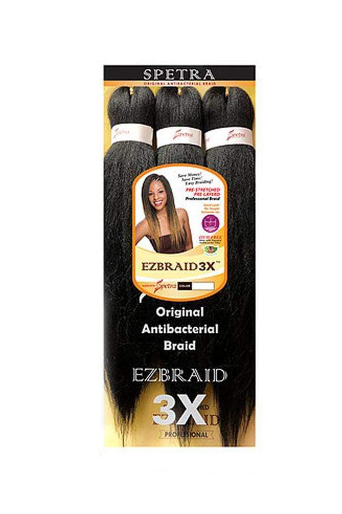 Spetra EZ Braid Pre-Stretched Braiding Hair - 30" x 3 Bundles