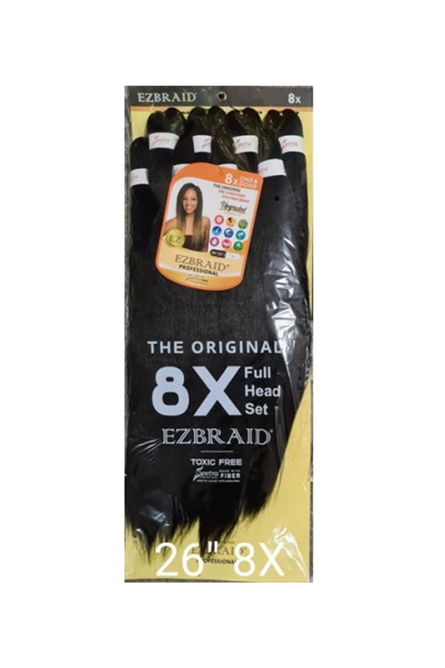 Spetra Ez Braid Pre-Stretched Braiding Hair - 26" x 8 Bundles